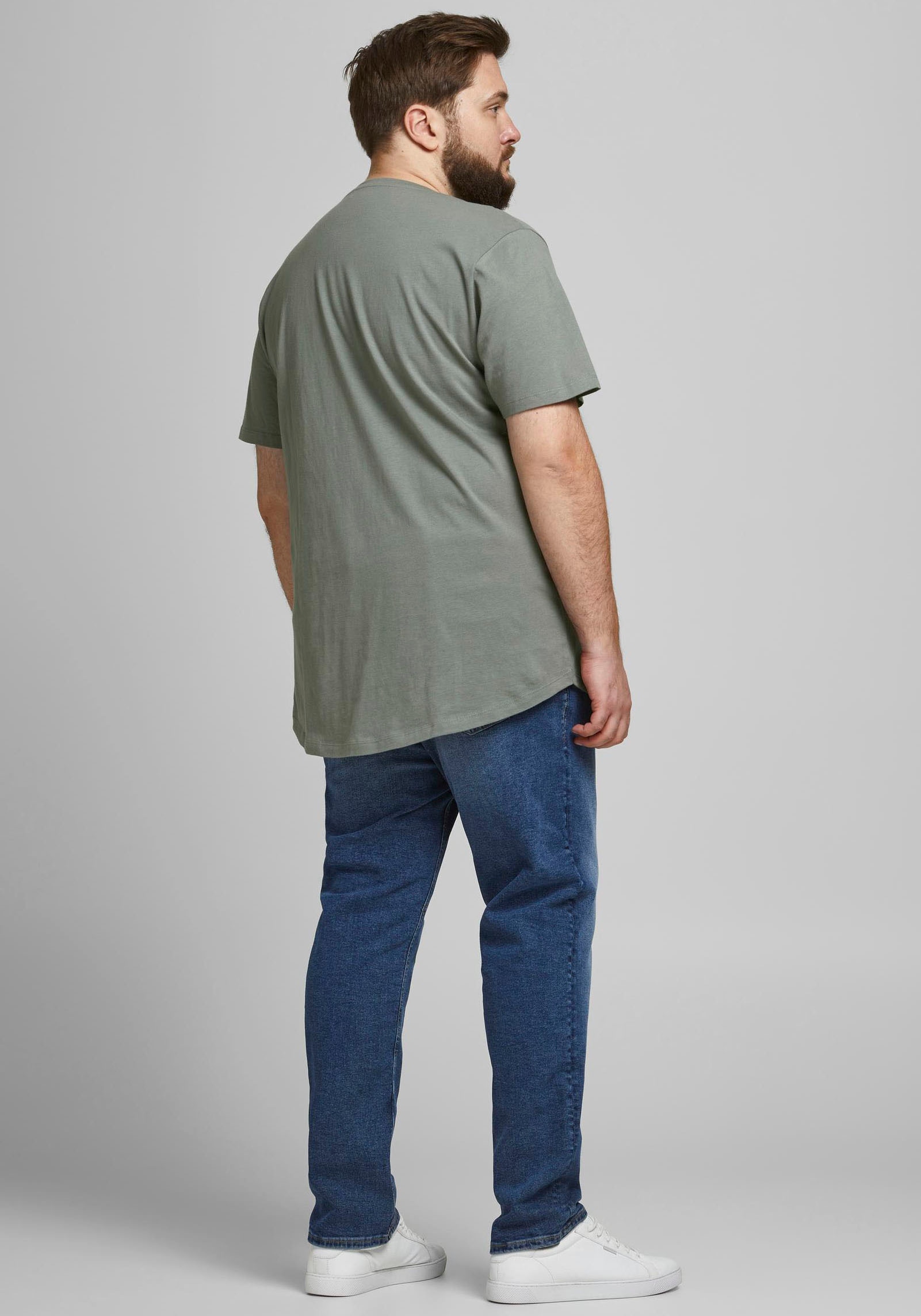 Jack & Jones PlusSize T-Shirt "NOA TEE" mit abgerundetem Saum, bis Größe 6X günstig online kaufen