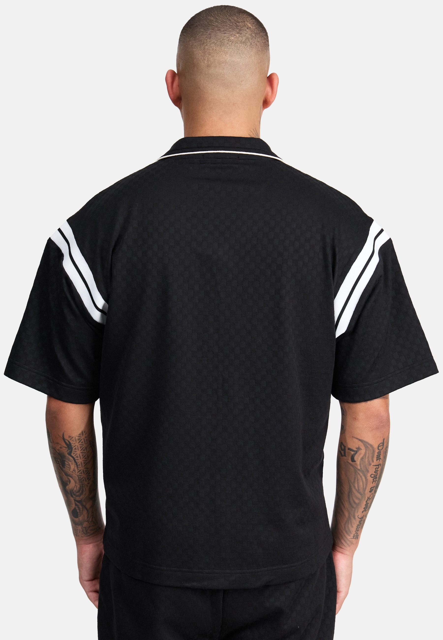 trueprodigy Outdoorhemd »Steve Kontraststreifen Logostitching Schachbrettmuster«