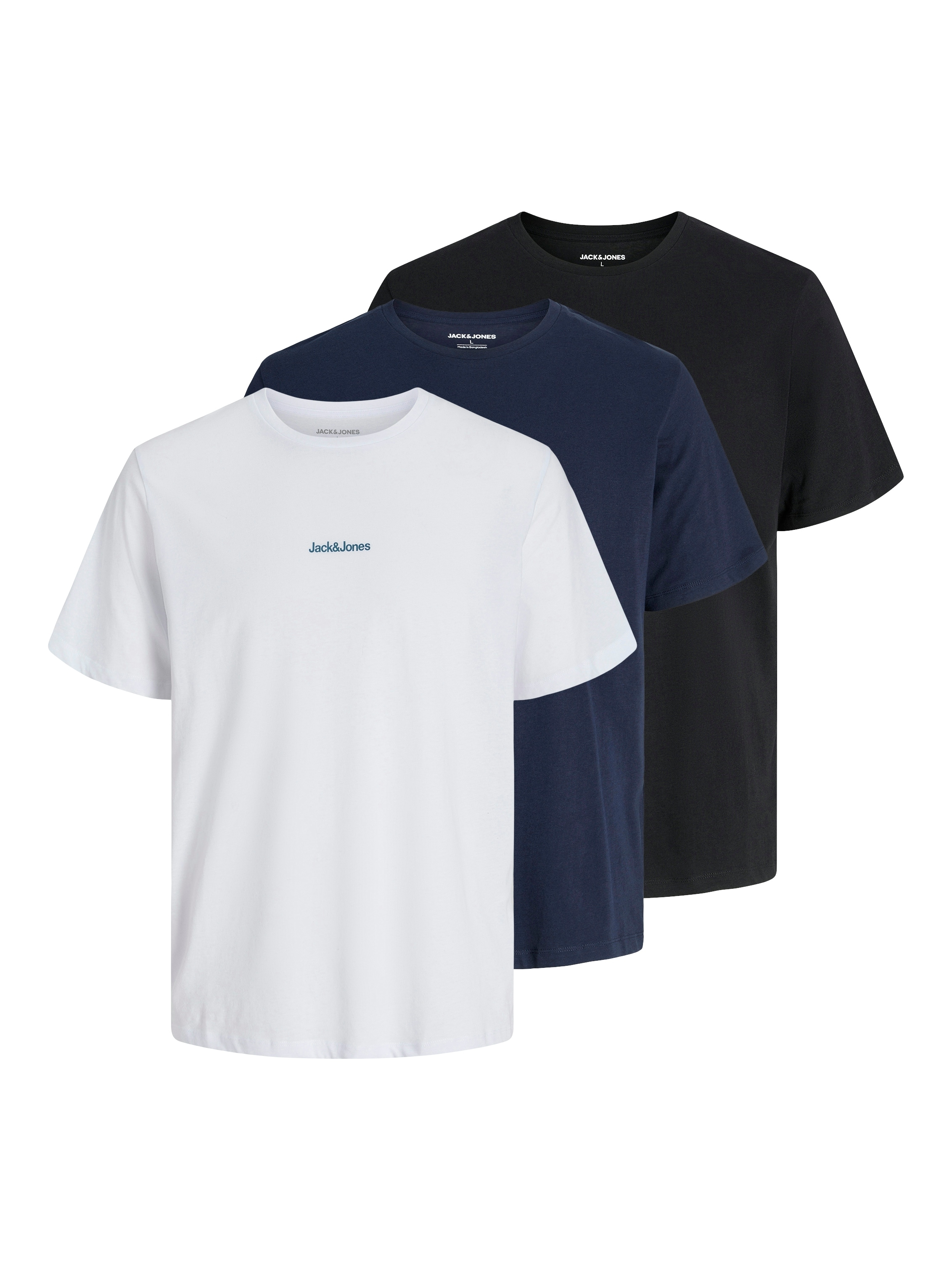 Jack & Jones Kurzarmshirt "JJMINE TEE SS CREW NECK 3PK MP" Packung, 3 Stk. günstig online kaufen