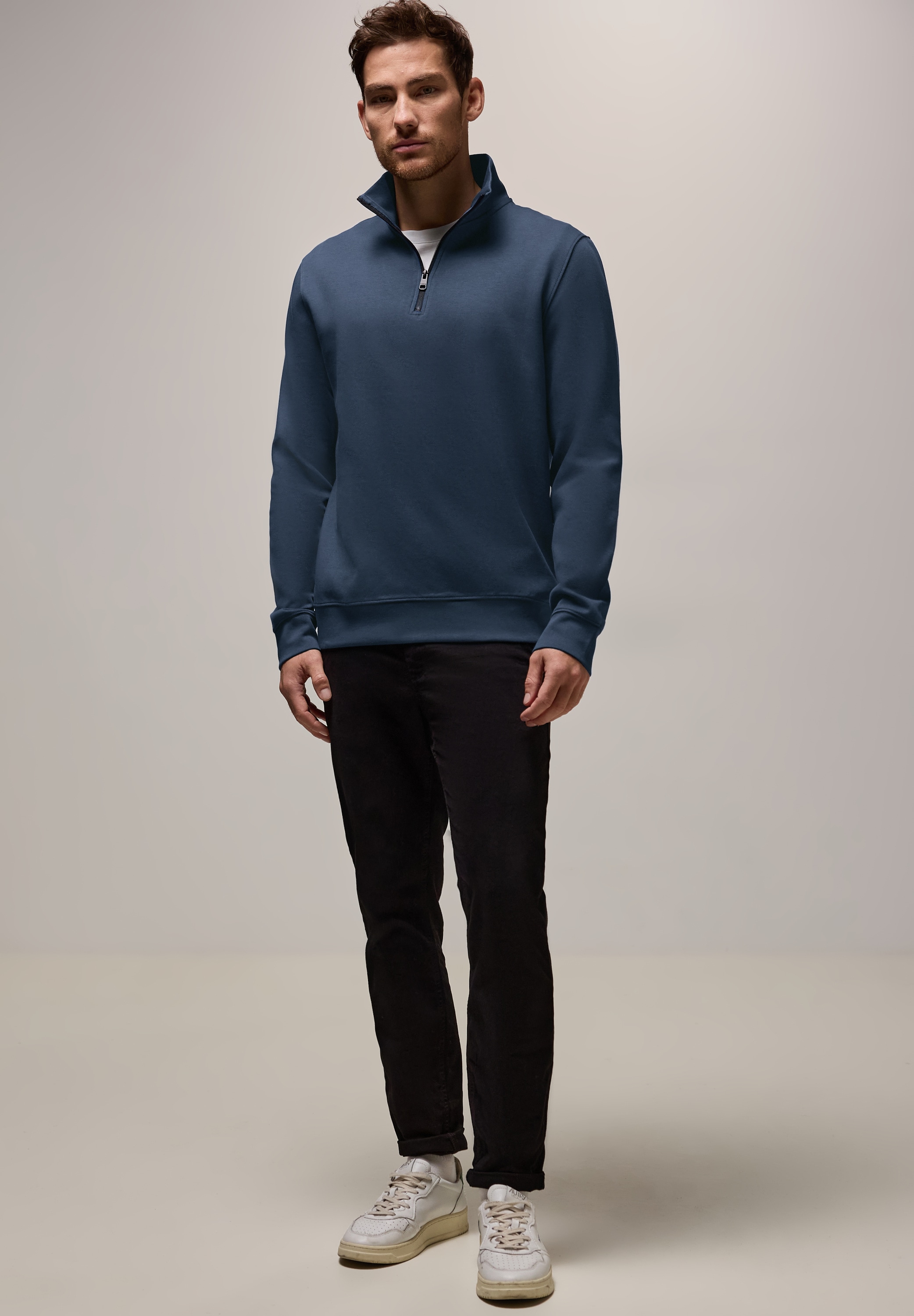 STREET ONE MEN Sweatshirt, im soften Baumwoll-Mix