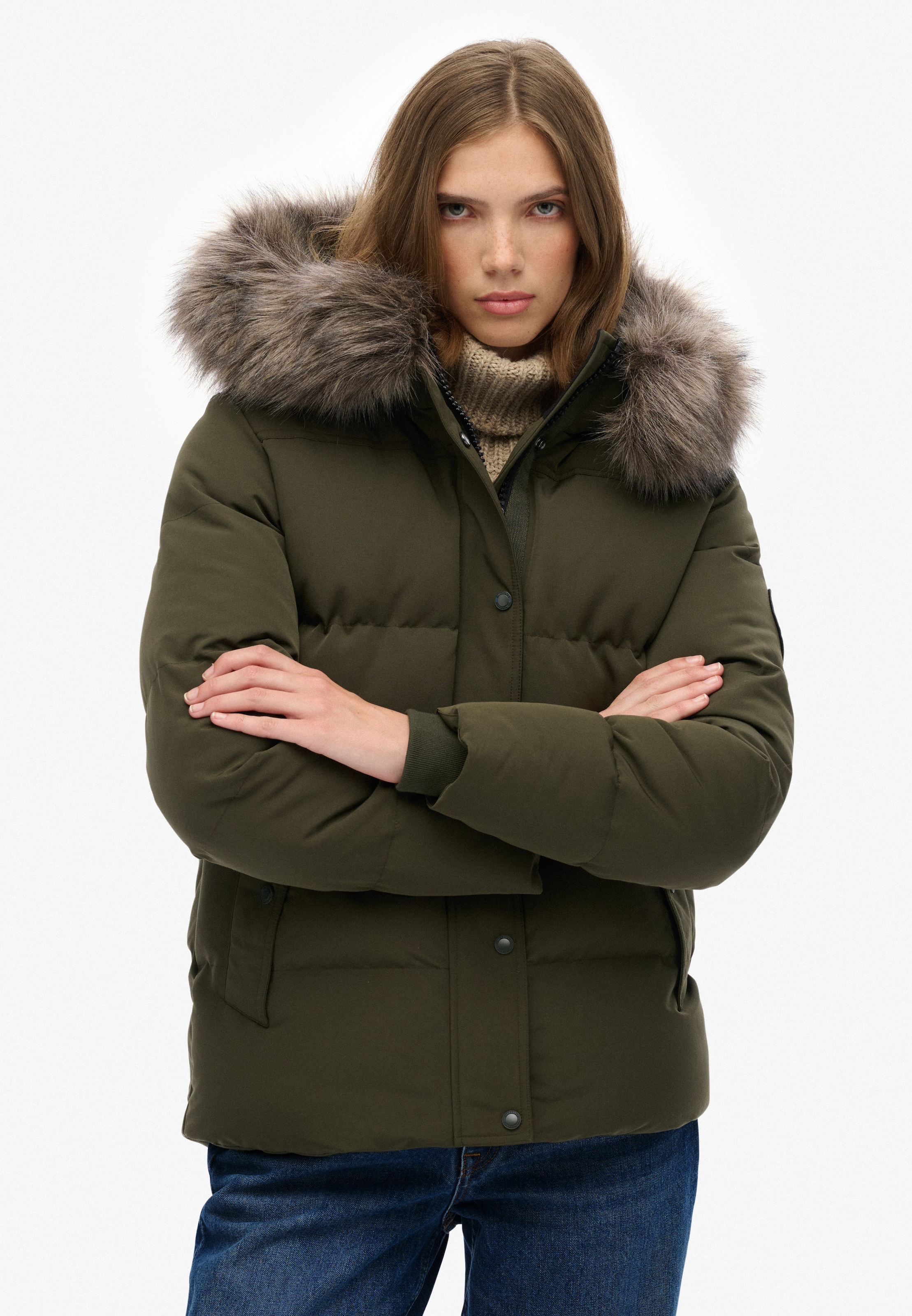 Superdry Steppjacke "EVEREST 5 BAFFLE PUFFER JKT" mit Kapuze Kunstfaser, re günstig online kaufen