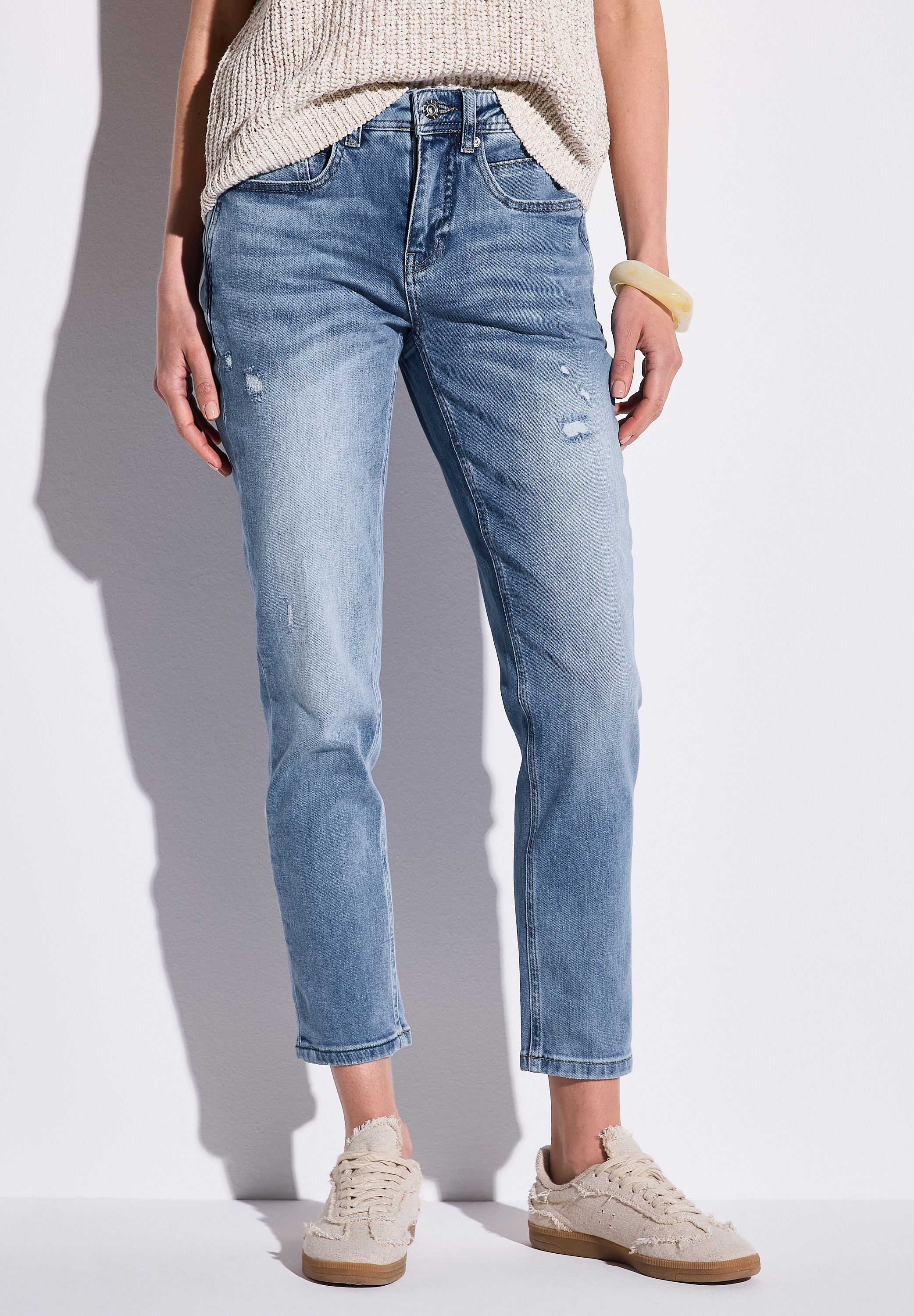 STREET ONE Loose-fit-Jeans, Middle Waist