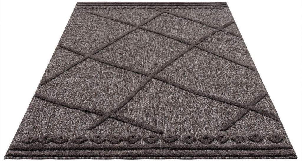 Carpet City Teppich »In-& Outdoorteppich Santorini 58578, 3D-Effekt, Raute-Optik«, rechteckig, 5 mm Höhe, Wetterfest & UV-beständig für Terrasse, Balkon, Küche, Flur