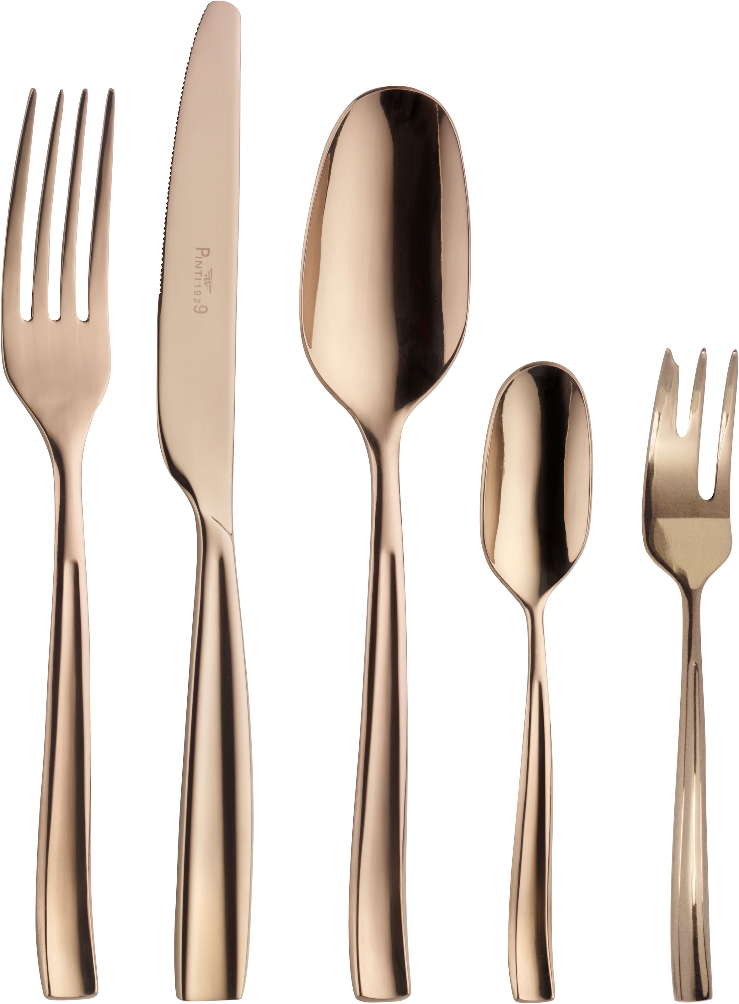 PINTINOX Besteck-Set "Infinito Treasure", 30 tlg., braun, Essbesteck-Sets, Optik Glänzend PVD Beschichtung