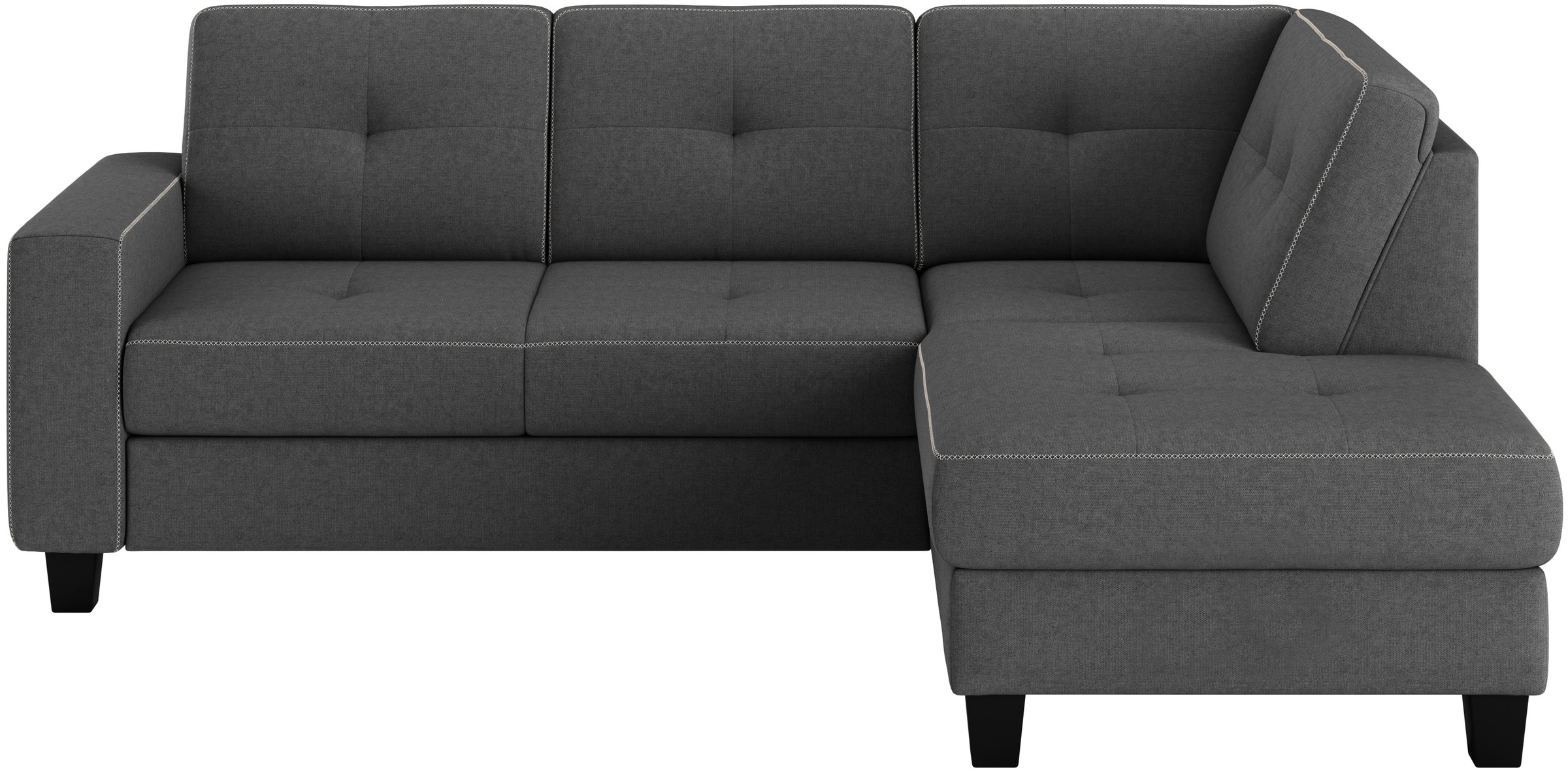 Places of Style Kampinė sofa »Varese« Kreuznaht in beige
