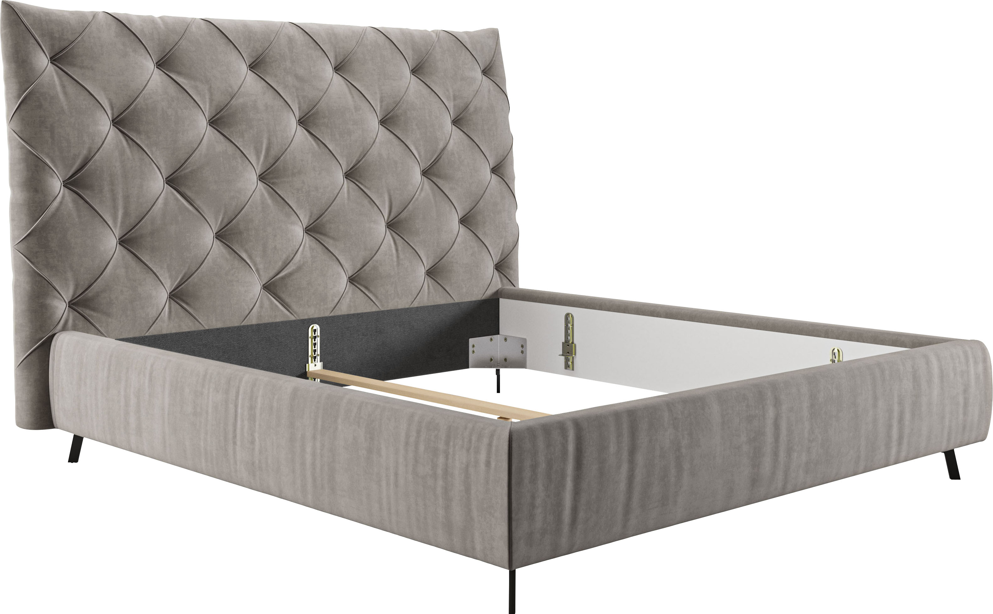 Thumbnail - Home affaire Polsterbett "Maxime, in 4 Breiten bis 200cm, auch in Leder" Kopfteilhöhe 143 cm, belastbar bis 280 kg, auch...