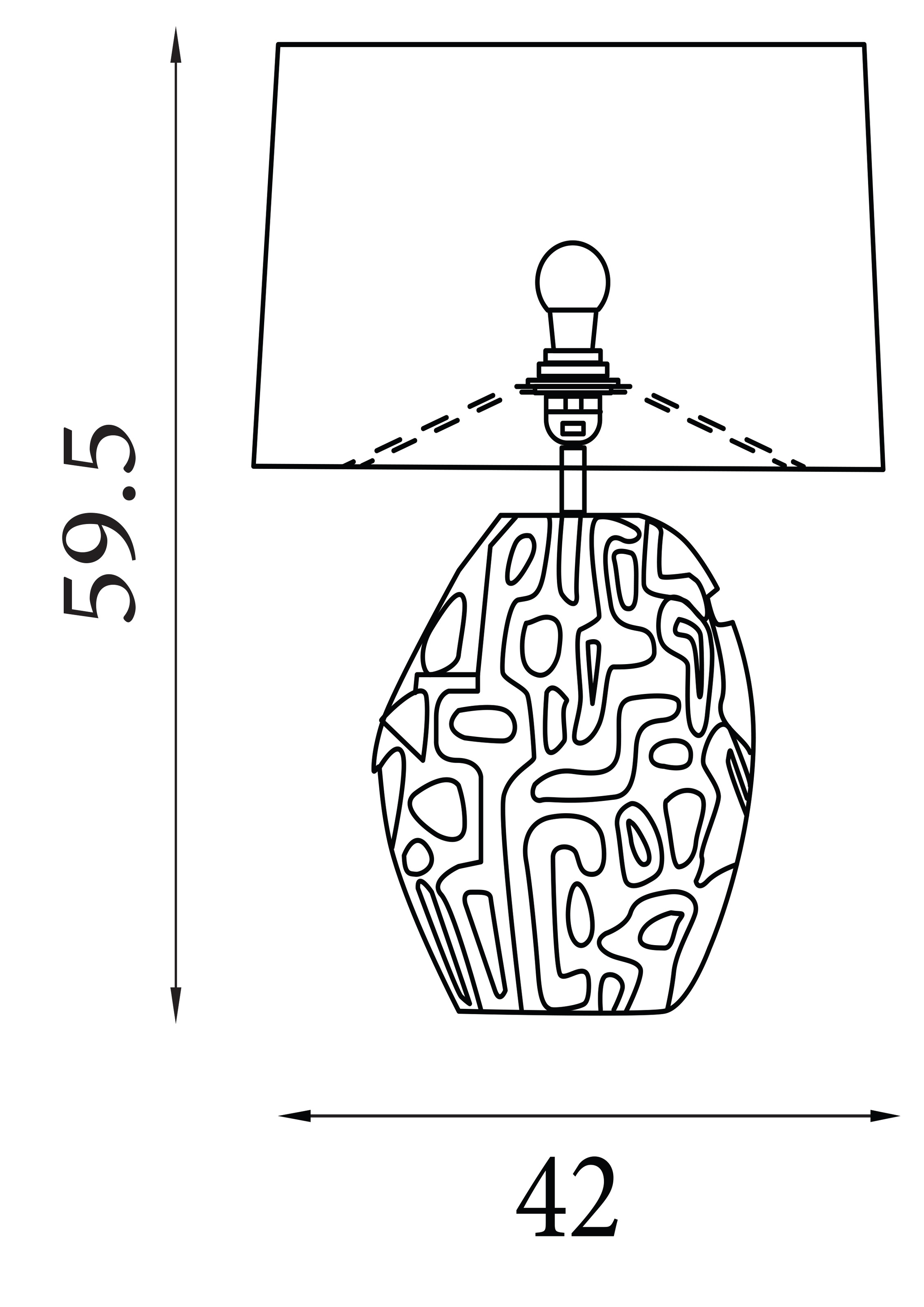 Searchlight LED Bilderleuchte »Adelaide 1Lt Tischlampe, Cremeharz mit weißem Leinen-Shad« E27 1 Stk.
