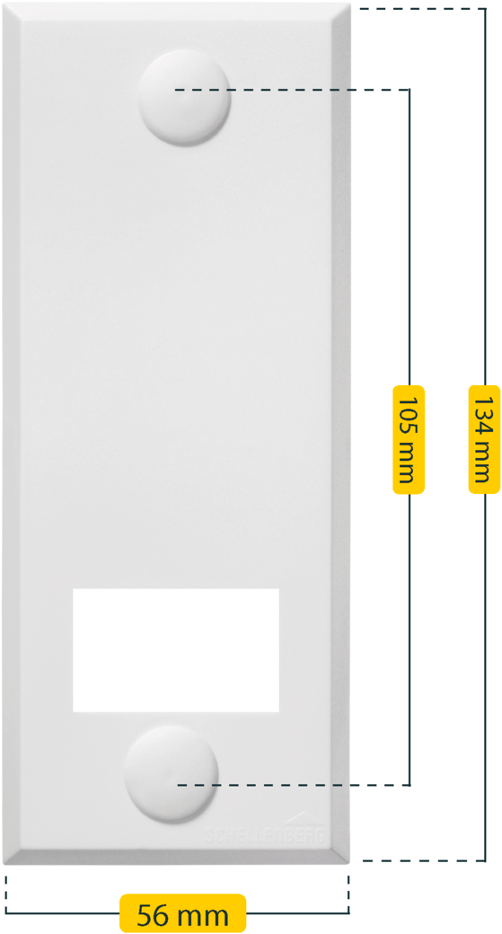 SCHELLENBERG Gurtwickler-Abdeckplatte »Standard Maxi, 10,5 cm Lochabstand, langlebig aus Kunststoff«, Rollladen Abdeckblenden für Gurtwickler und Einlasswickler