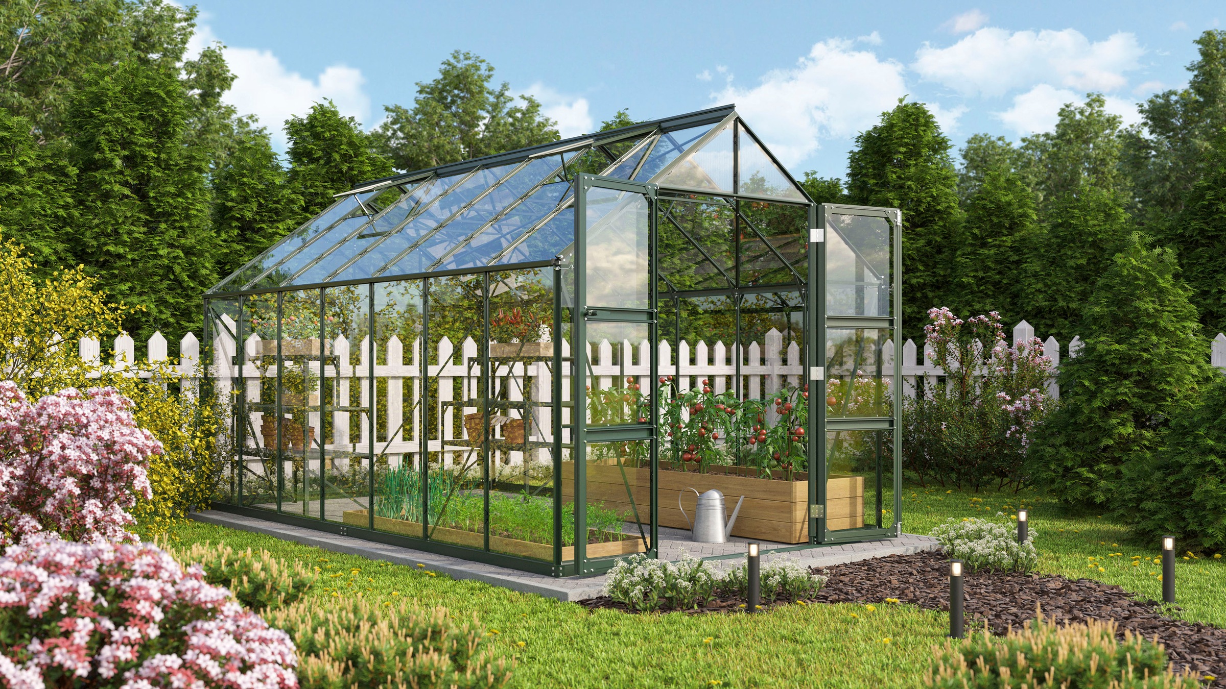 Vitavia Gewächshaus "Domus 11500" Doppelschwingtüren und bodentiefer Türsch günstig online kaufen