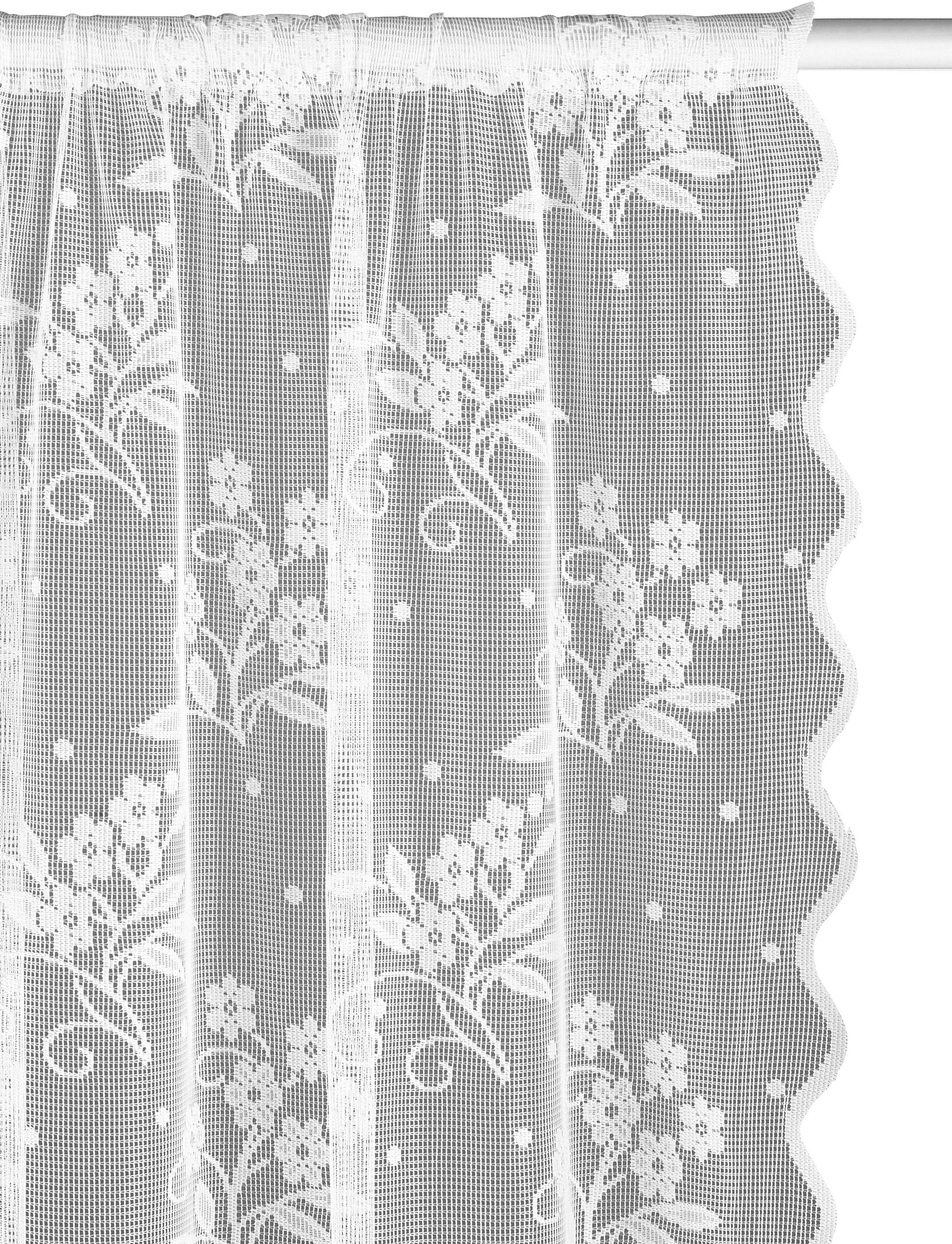 Home Affaire Gardine »Moni«, (2 St.), Transparent, Jacquard, Florales ...