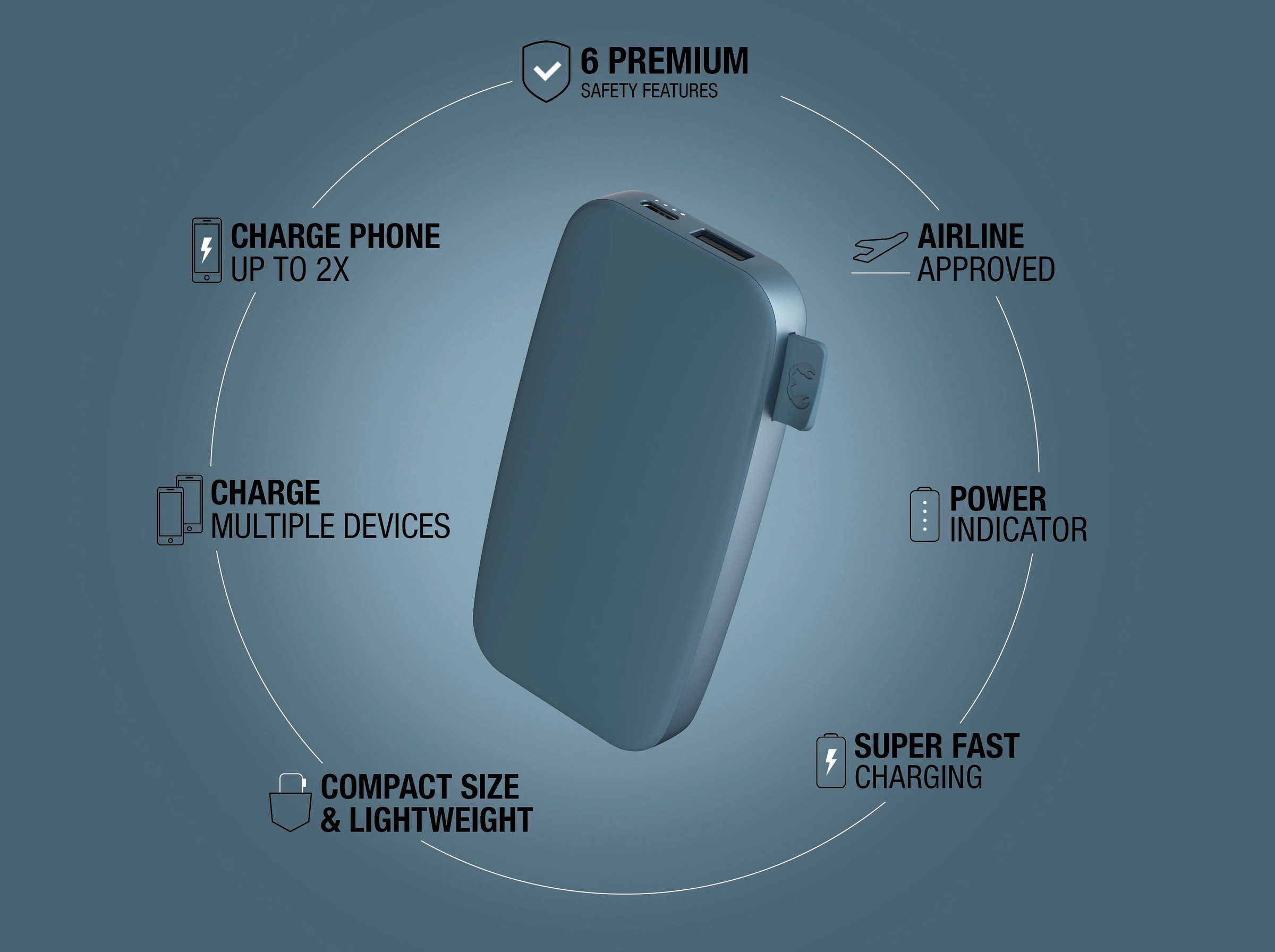 Fresh´n Rebel Powerbank »Power Pack 6000mAh mit USB-C, Fast Charge«, 5 V