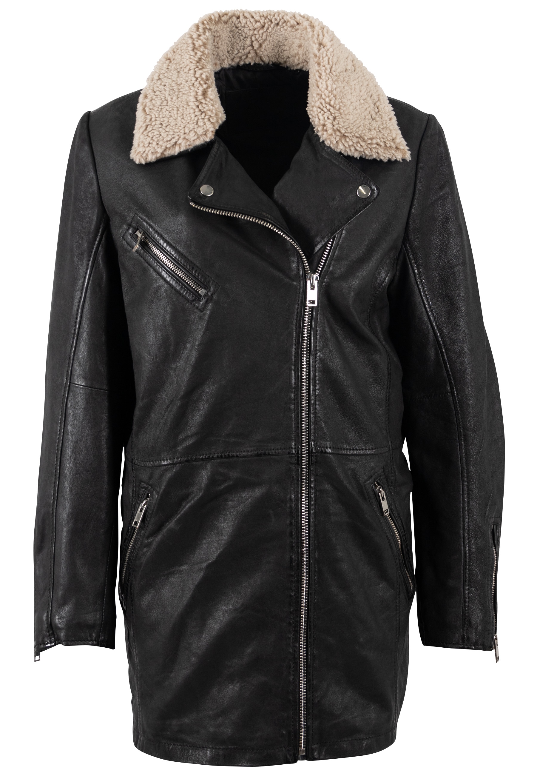 Mauritius Ledermantel "MWUdita OS" mit Reverskragen günstig online kaufen