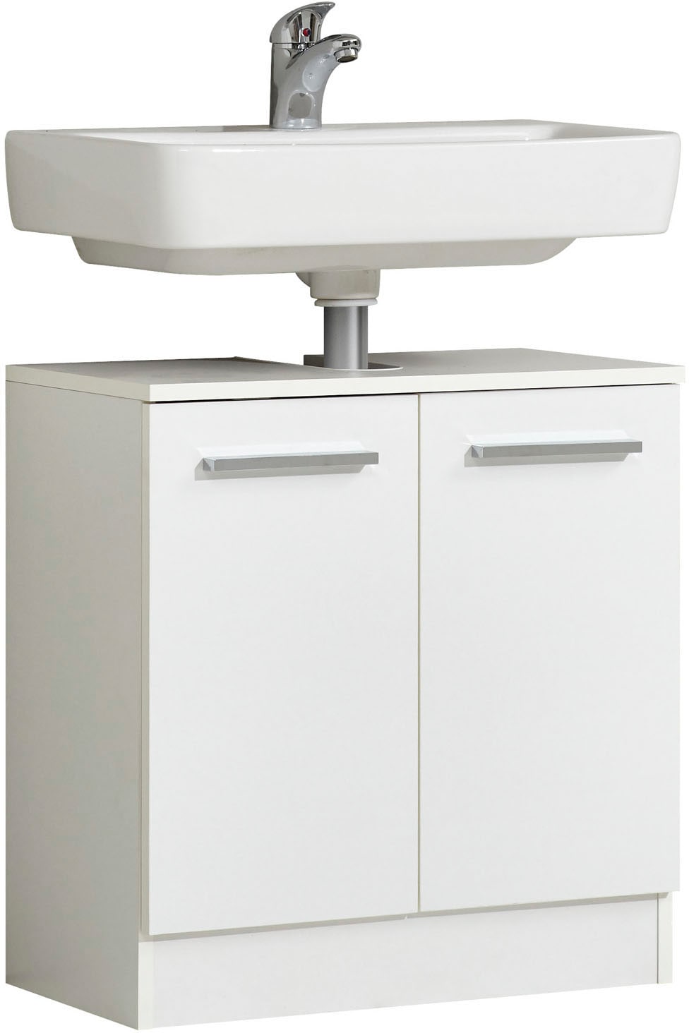 Saphir Badmöbel-Set »Quickset 335 2-teilig, Waschbeckenunterschrank mit LED-Spiegelschrank«, (2 St.), 3 Türen, seitliche Ablagefächer, ohne Waschbecken, Waschplatz