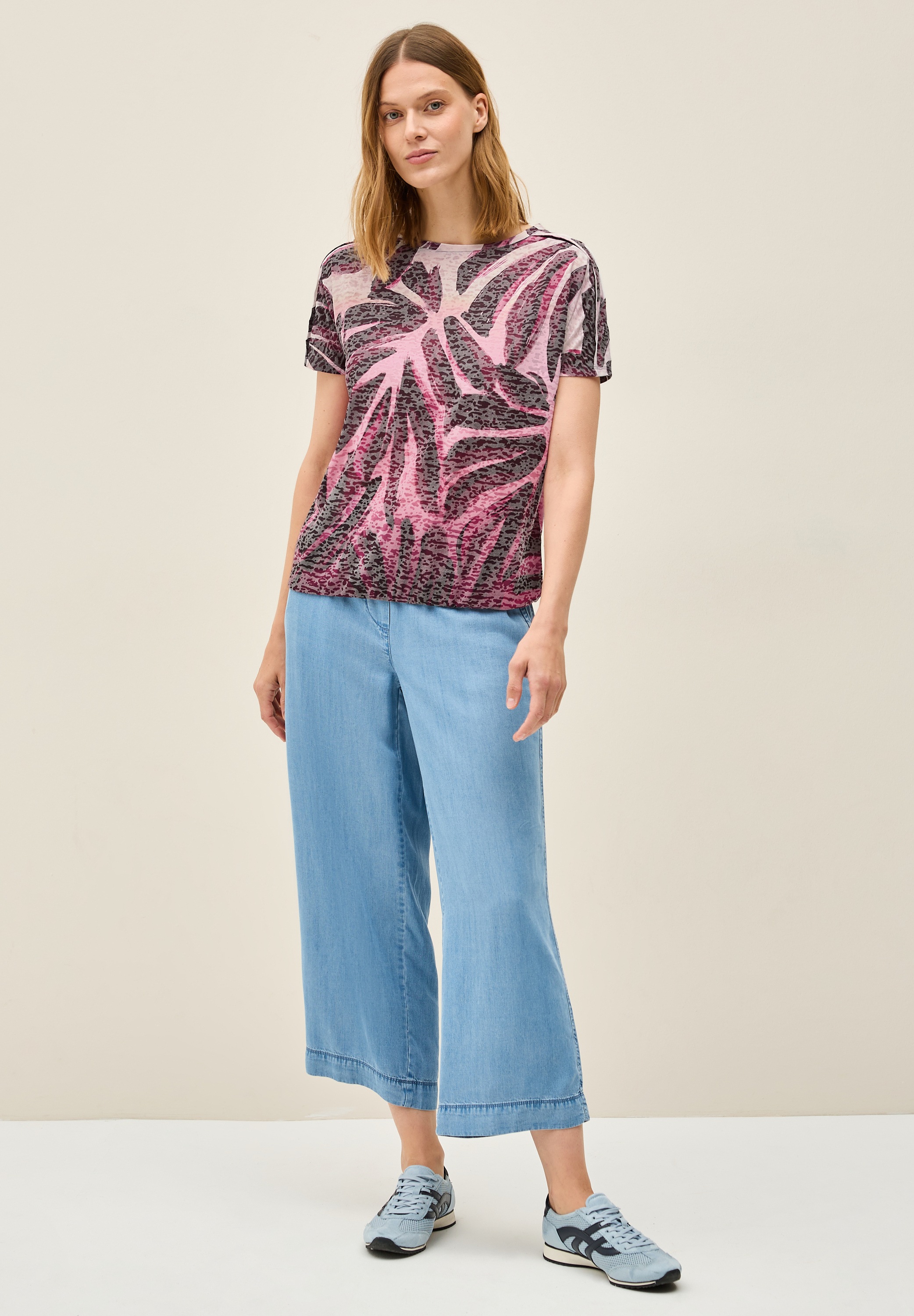 Thumbnail - Cecil Print-Shirt aus elastischem Materialmix