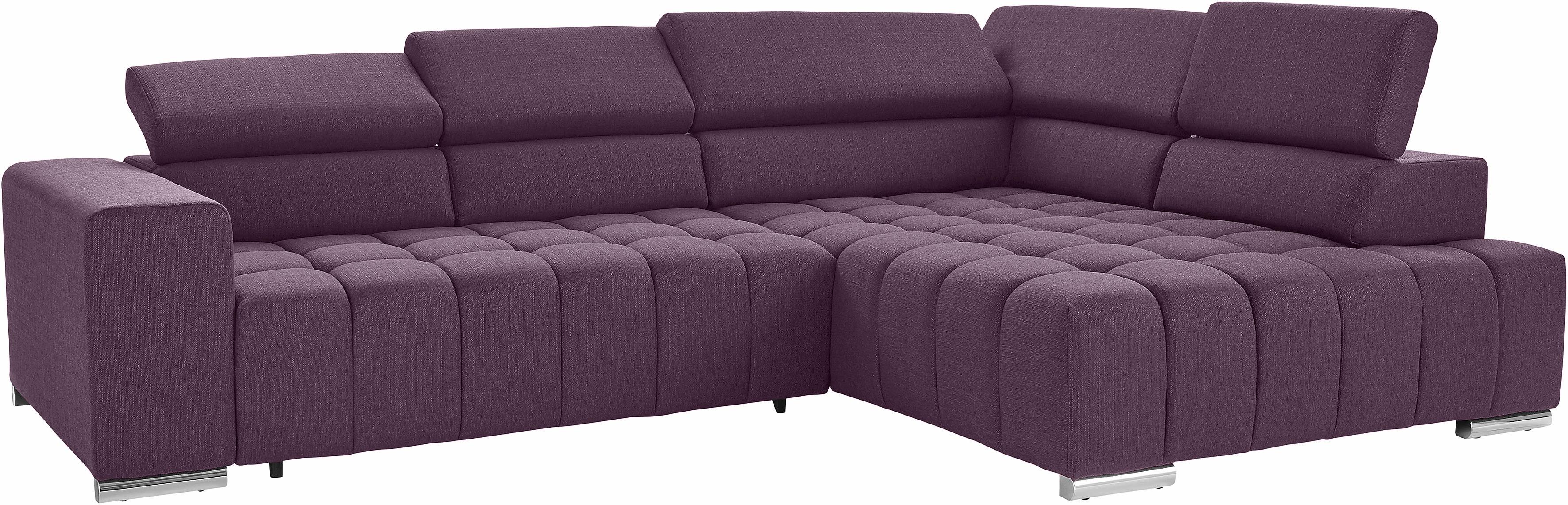 Thumbnail - exxpo - sofa fashion Ecksofa "Elias, aktuelle Kreuzsteppung im Sitz, bequem, Breite 307cm, L-Form" mit Kopf- bzw. Rücken...