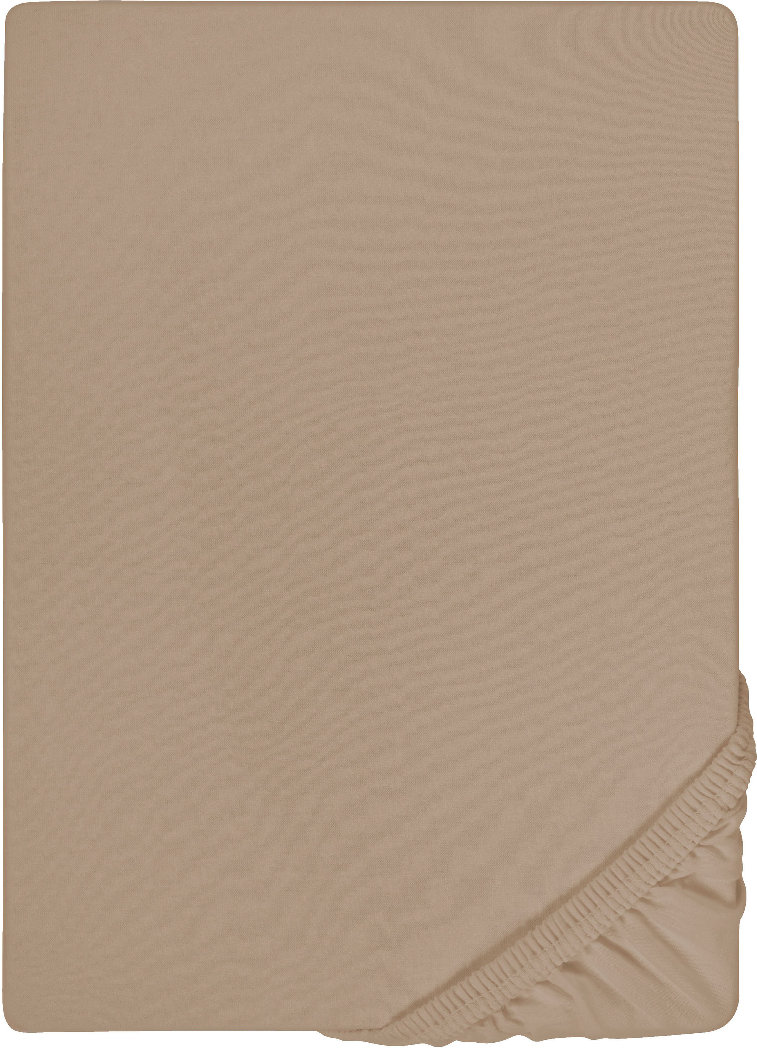 Biberna Spannbettlaken "0077866 Deluxe Jersey-Elastic Spannbetttuch 97% Baumwolle" Jersey mit Elasthan, Rundumgummi, bügelfrei, ab Größe 90 x 190 cm i