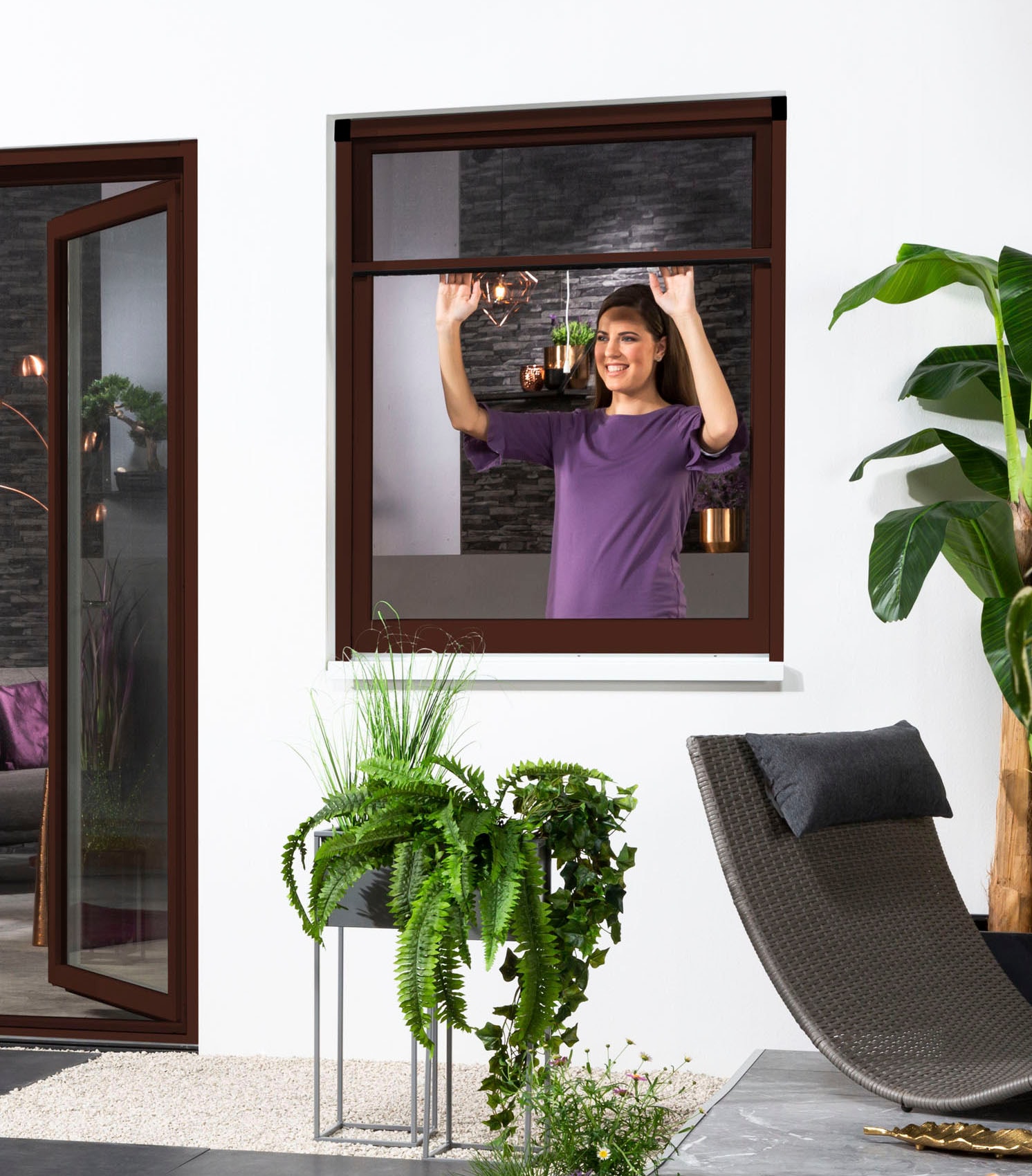 hecht international Insektenschutz-Fensterrahmen »SMART«, 160x160 cm, kürzbar