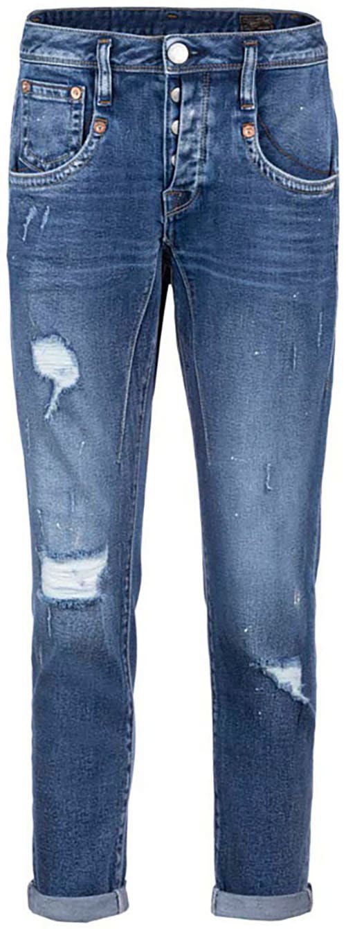 Herrlicher 7/8-Jeans »Shyra Cropped Denim Comfort«, mit halb verdeckter Knopfleiste