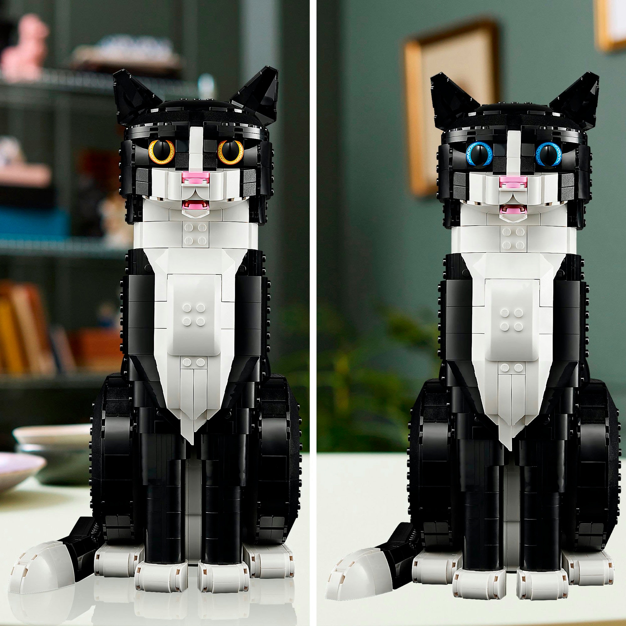 LEGO® Konstruktionsspielsteine »Schwarz-weiße Katze (21349), LEGO Ideas«, (1710 St.), Seltenes Set; Made in Europe