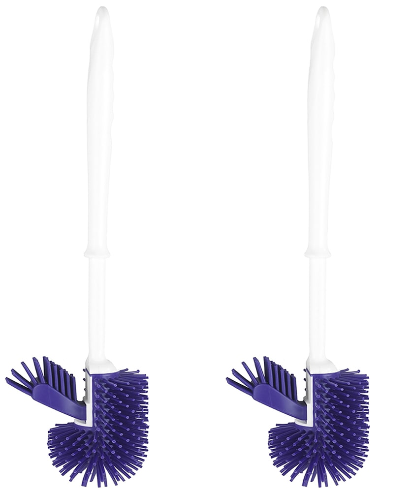 Maximex WC-Garnitur »Hygiene-Set«, 2 St., aus Polypropylen-thermoplastisches Gummi (TPR), WC-Bürstenhalter, Klobürsten mit Randbürste und Anti-Haft-Wirkung