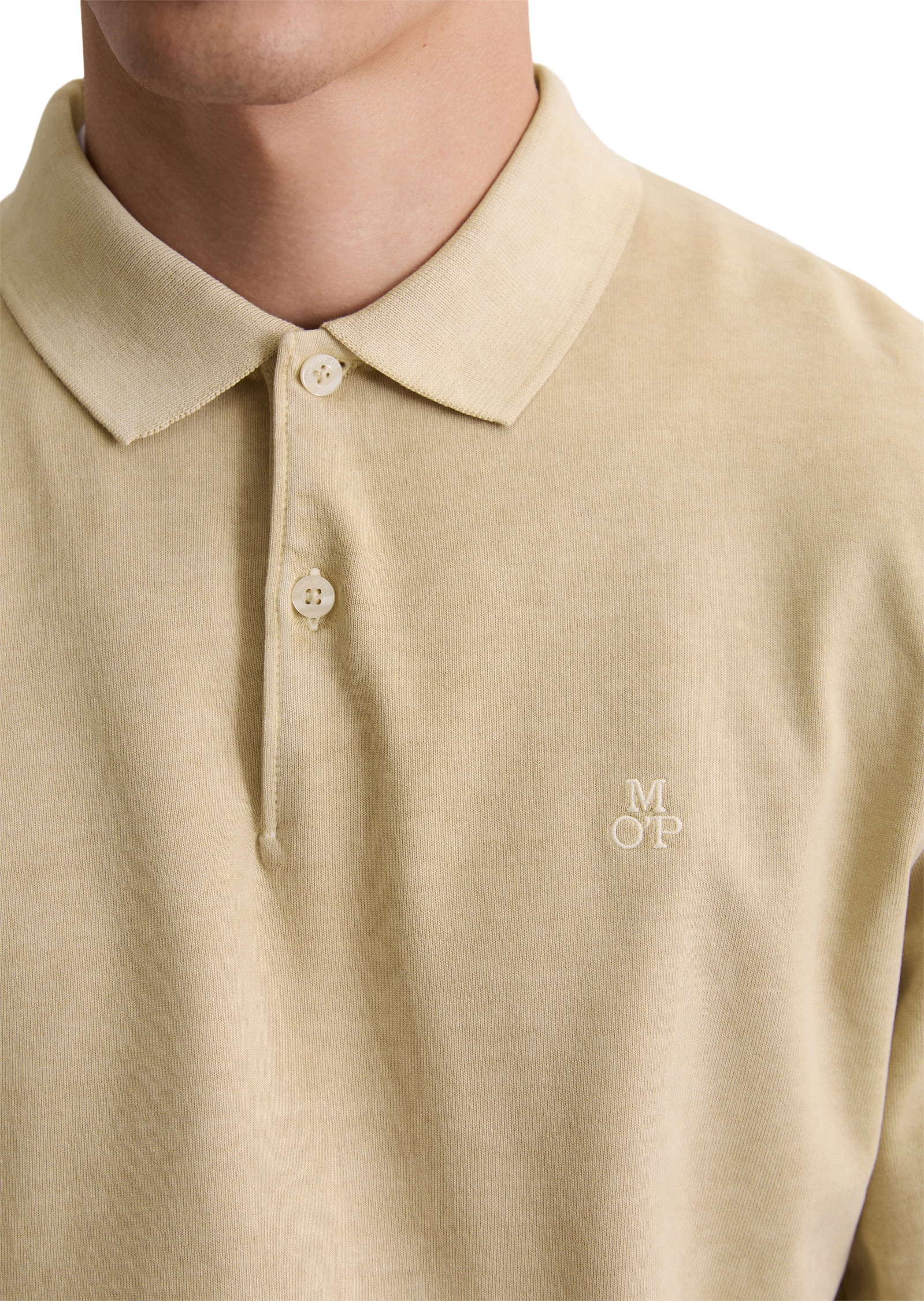 Marc O'Polo Langarm-Poloshirt »aus reiner Bio-Baumwolle«