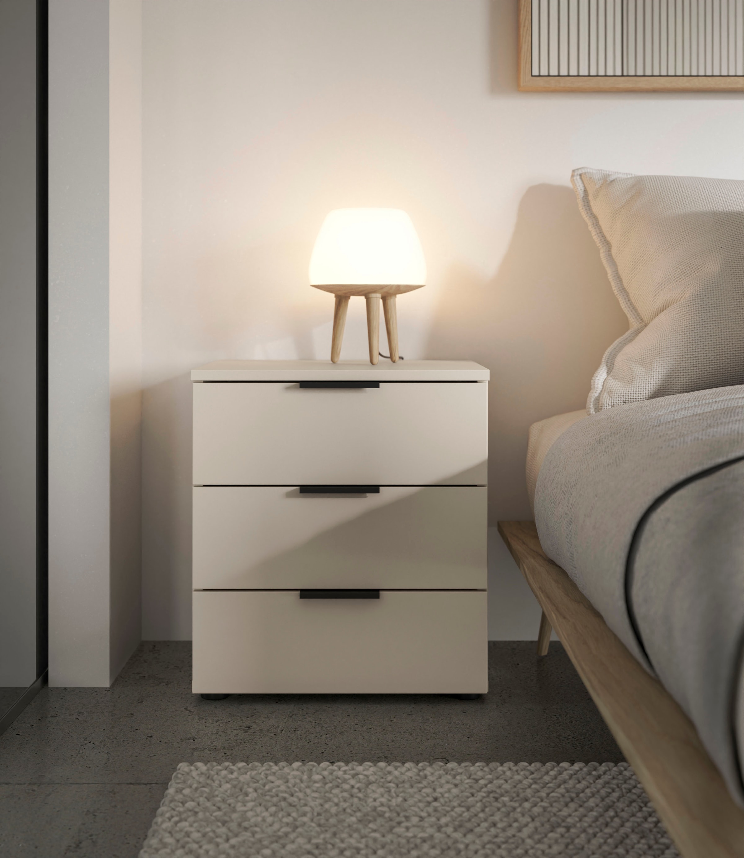 HBZ Kommode »Linz Nachtkonsole, BxHxT 45x50x40cm«, (1 St.), Breite 45cm,Lip-Griff, Melaminbeschichtung