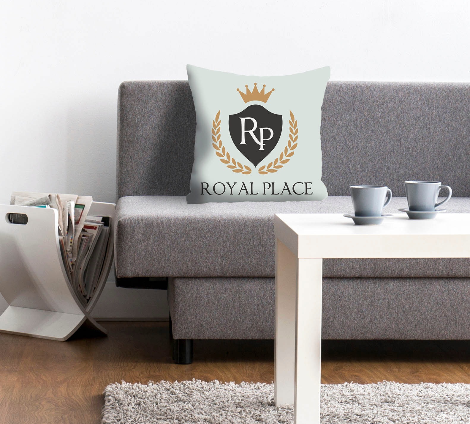 queence Dekokissen "Royal Place" mit Schriftzug und Krone, Kissenhülle ohne günstig online kaufen