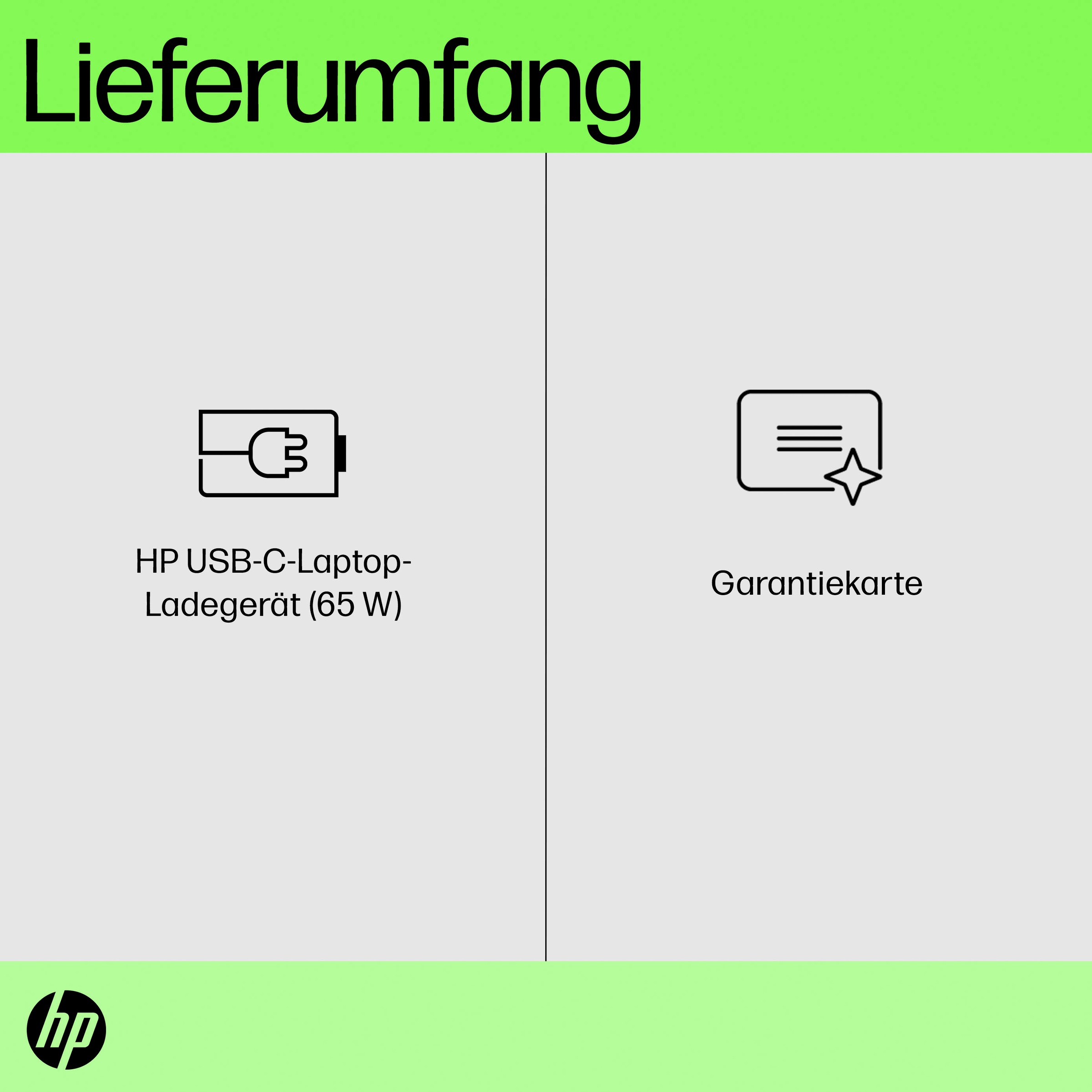 HP Notebook-Ladegerät »65W USB-C Laptop Charger«, (1 St.)