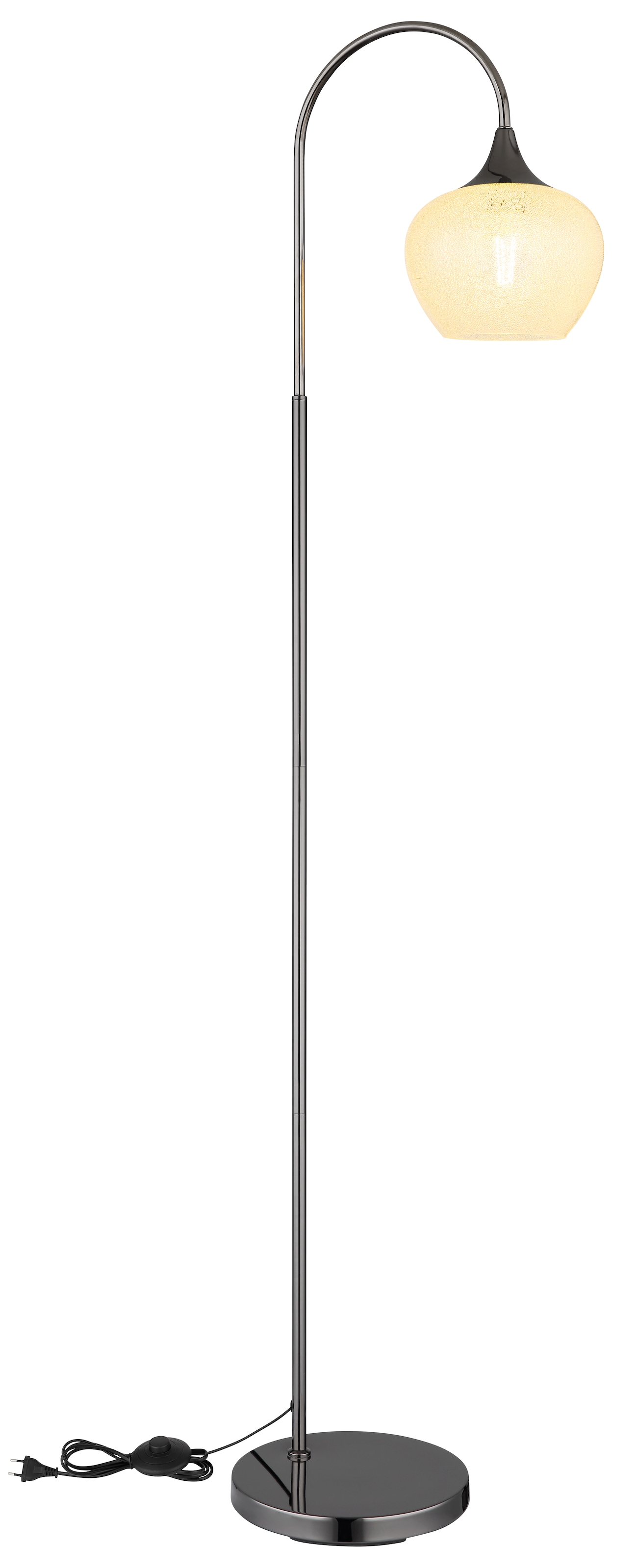GLOBO LIGHTING Stehlampe »MAXY«, Leuchtmittel E27 | ohne Leuchtmittel, Stehleuchte/Glas klar/Acrylkristalle/Wohnzimmer/Schlafzimmer