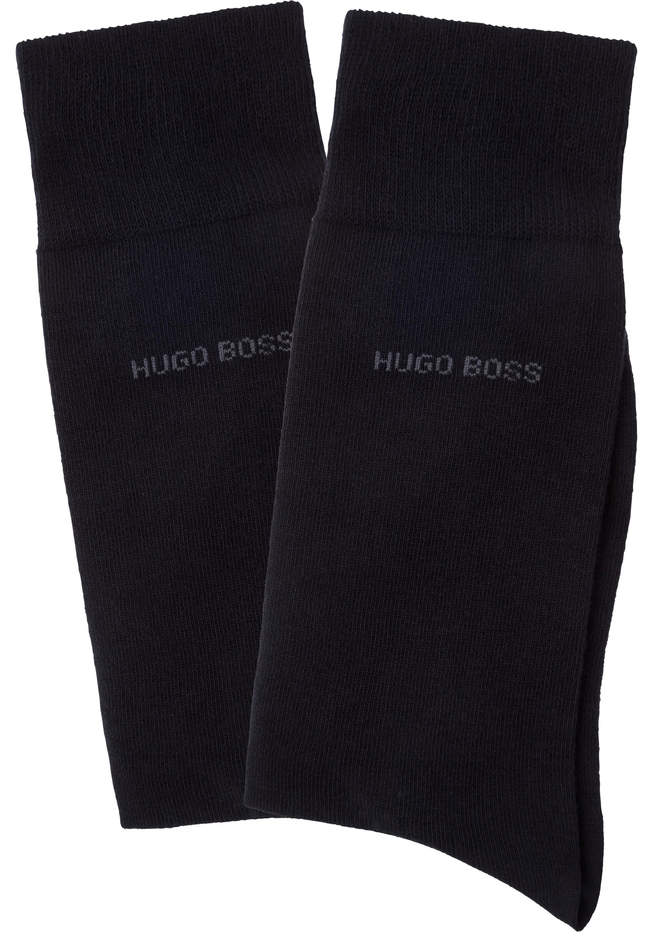 BOSS Socken »2P RS Uni«, (2 Paar), mit gerippten Bündchen