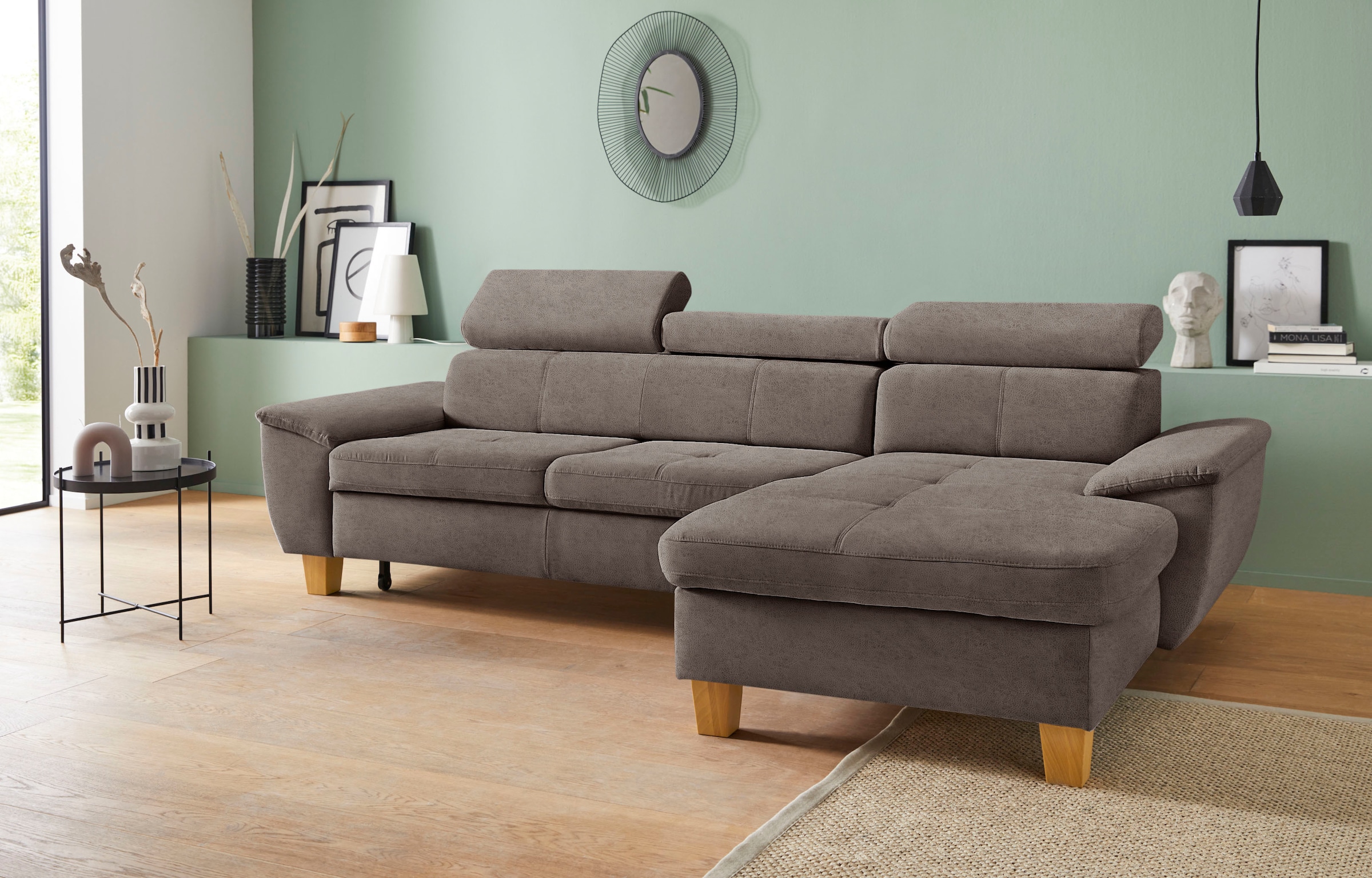 exxpo - sofa fashion Ecksofa "Enya, aufwendige Detailverarbeitung, hoher Si günstig online kaufen