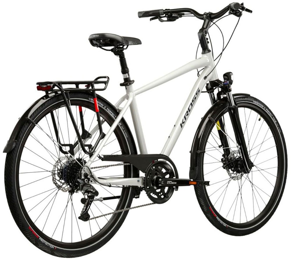 Kross Trekkingrad »Herren-Trekkingrad 28" Trans 5.0 Grau 18 Gänge« 18 Gang Shimano CUES U3020 Schaltwerk Kettenschaltung