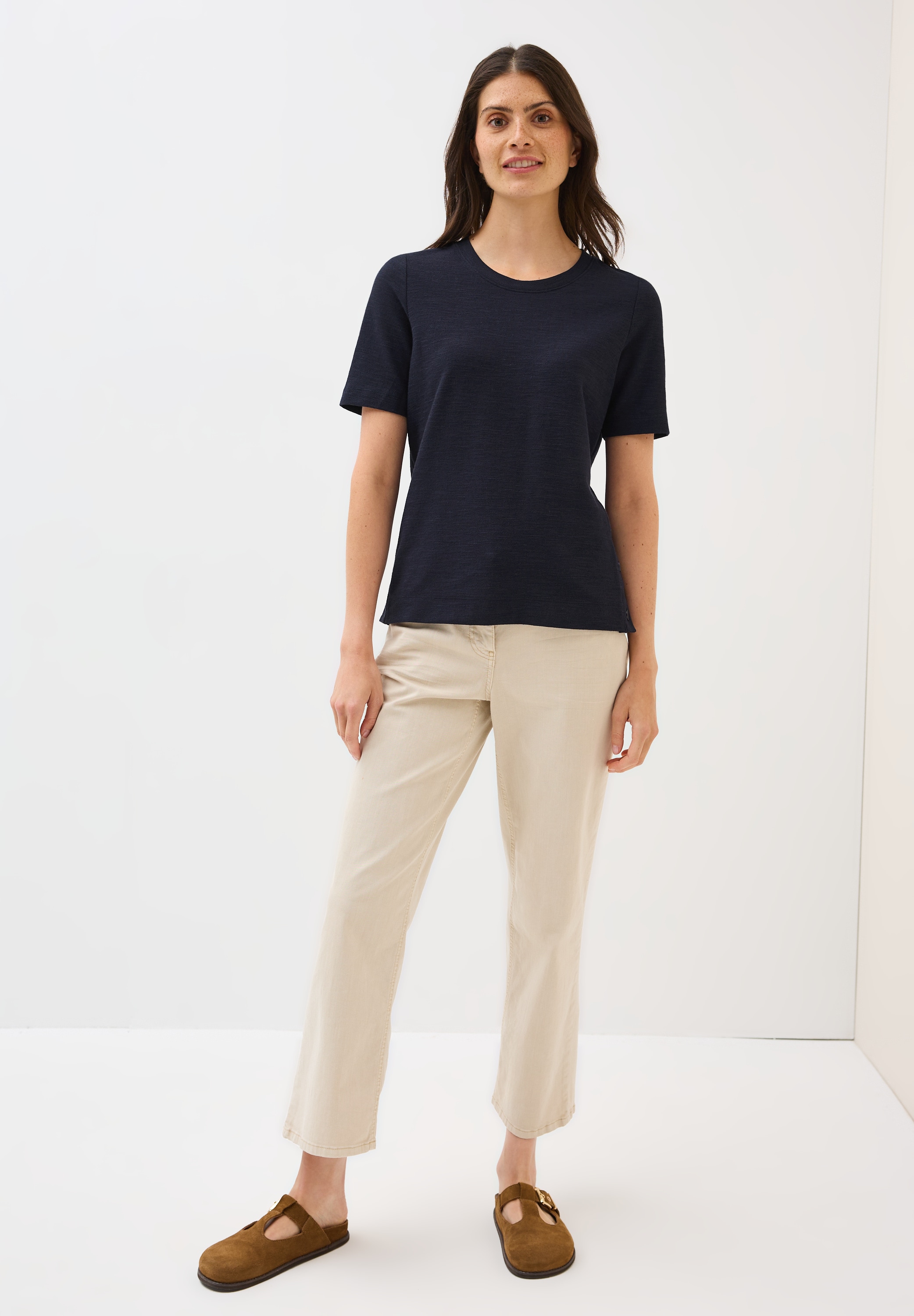Cecil T-Shirt, mit Knopf Details