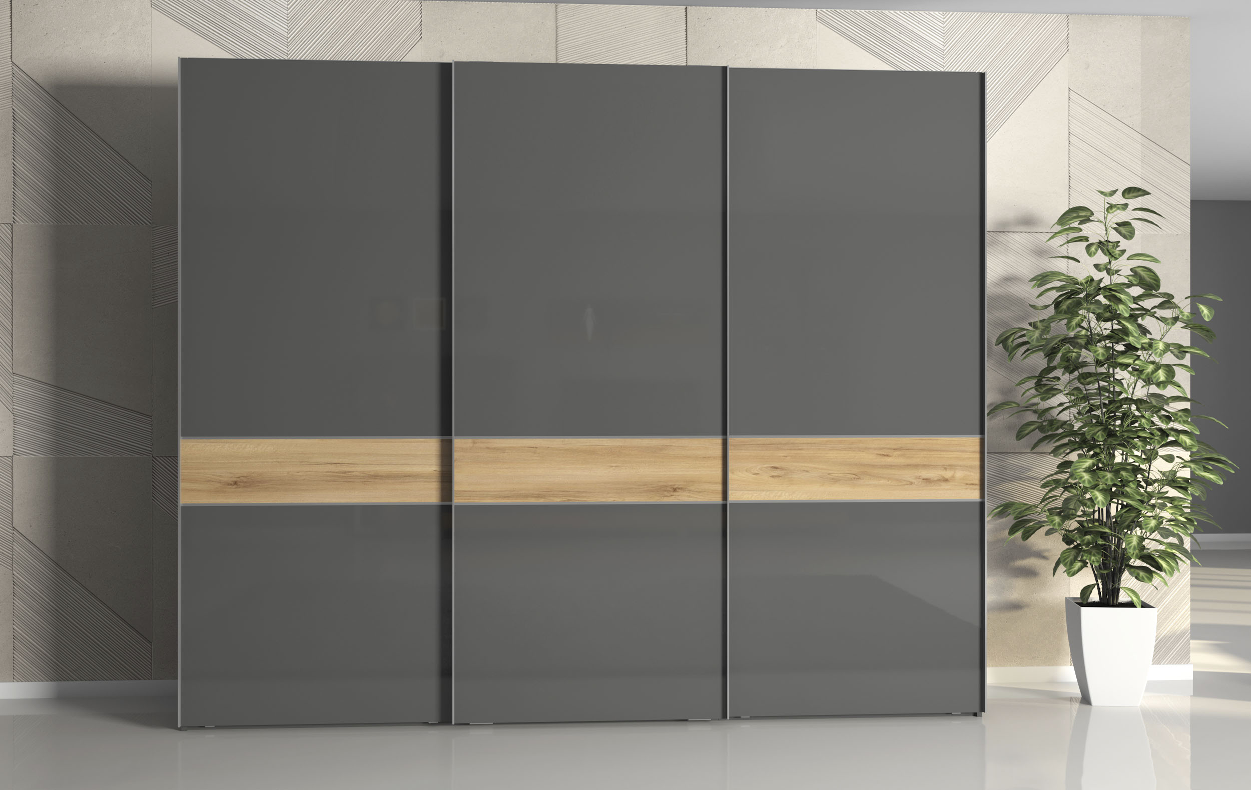 Thumbnail - Places of Style Kleiderschrank "Onyx, Schwebetürenschrank inklusive Innenleben, FSC-zertifiziert", (in 3 Breiten: 182, 2...