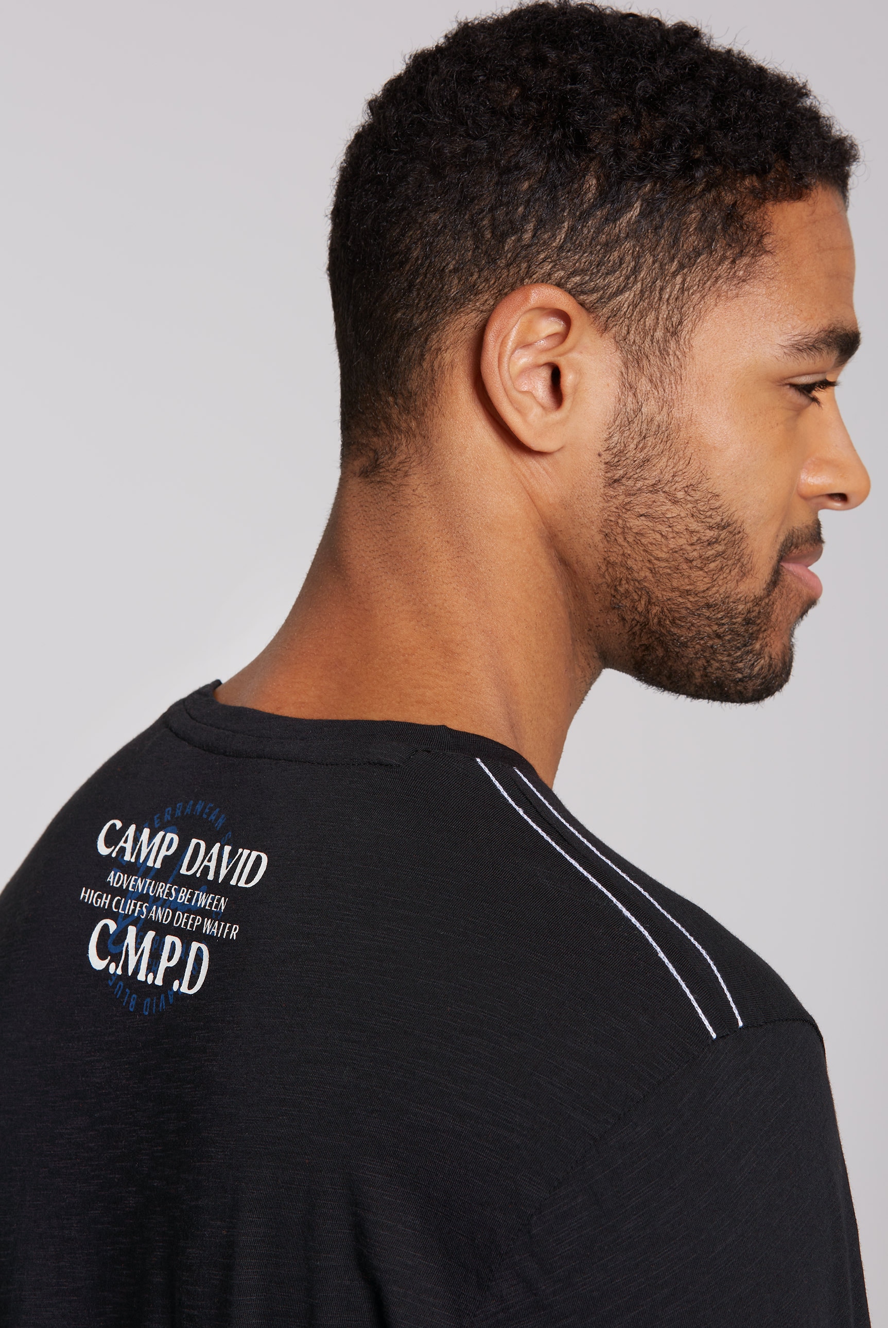 CAMP DAVID Rundhalsshirt, aus Baumwolle