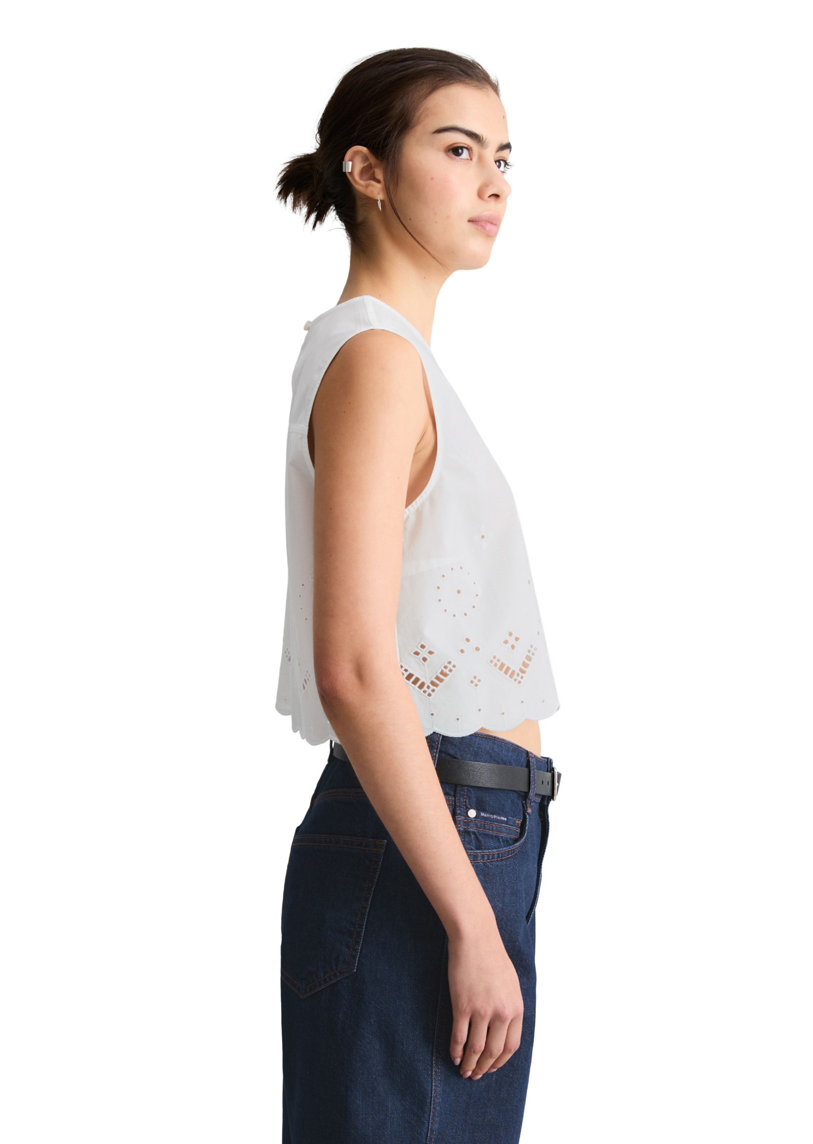 Marc O'Polo DENIM Blusentop »mit Broderie Anglaise«