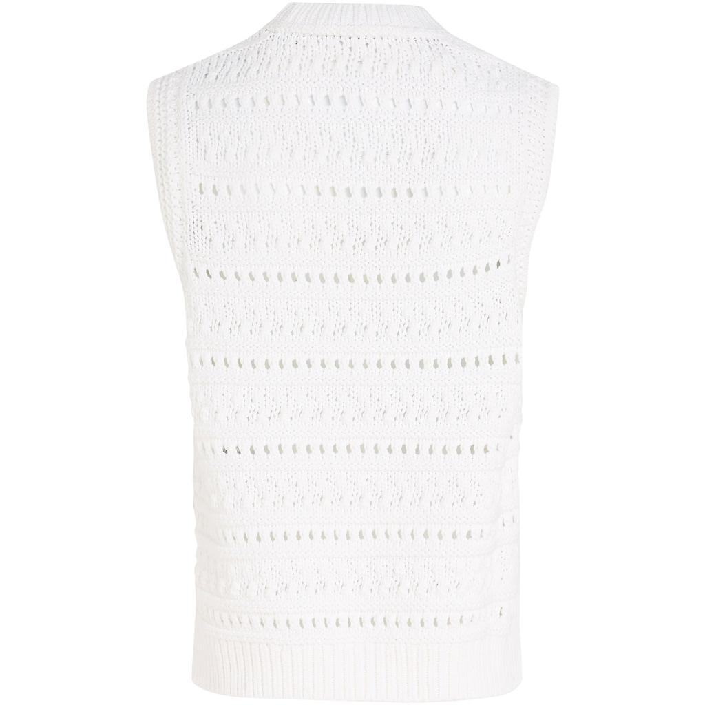 Tommy Hilfiger Pullunder »CROCHET C-NK SWEATER VEST«