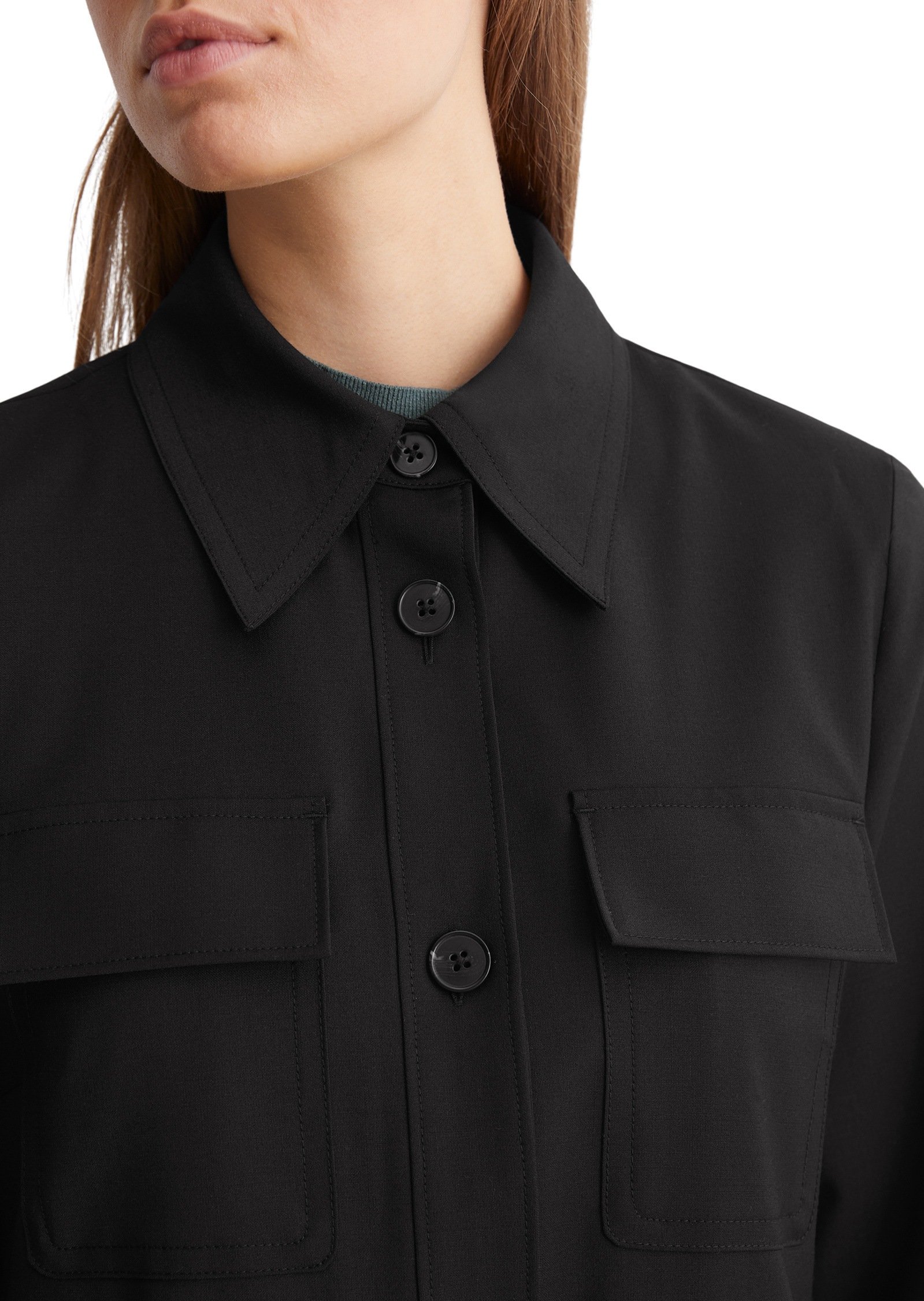 Marc O'Polo Kurzjacke »aus Wolle-Mix-Stretch«, ohne Kapuze