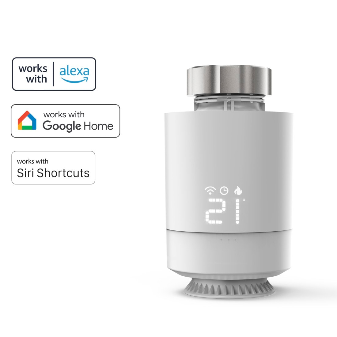 Hama Heizkörperthermostat »Smartes Heizkörperthermostat (Adapter, komp. mit Alexa, Google, Siri)«
