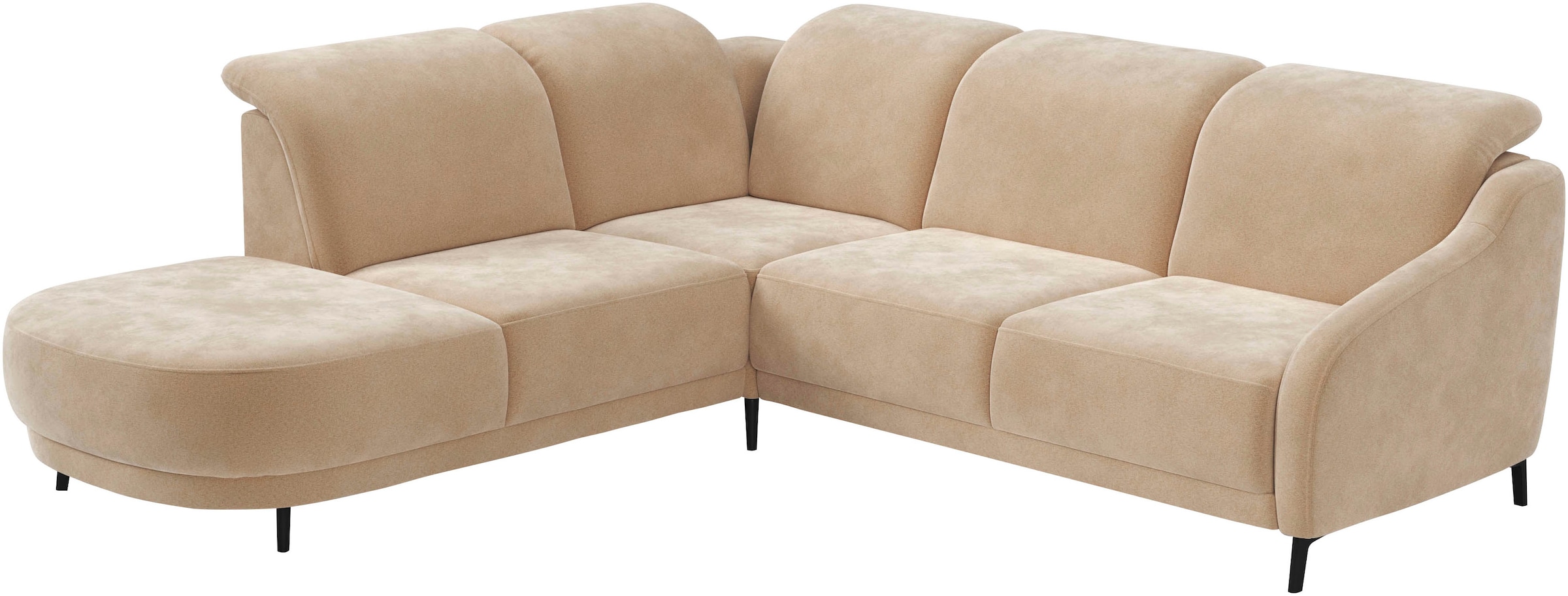 sit&more Ecksofa »Blues L-Form« wahlweise mit Klapptisch und USB