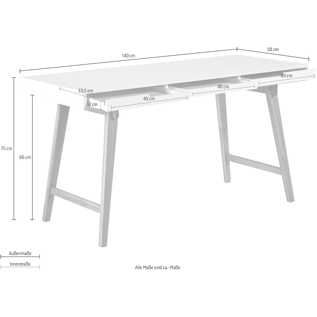 MCA furniture Schreibtisch »Anneke L«