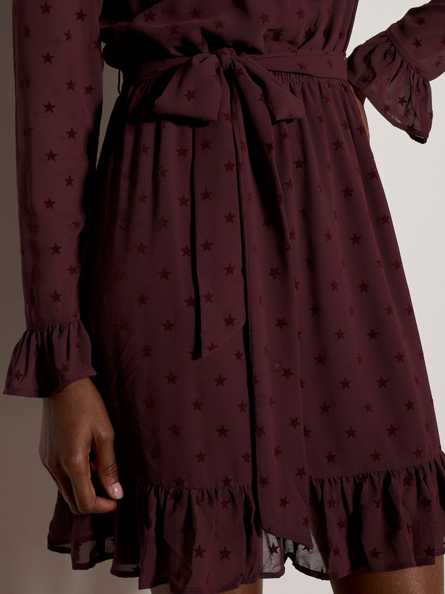 Apricot Minikleid »Strickkleid« mit beflockten Sternen