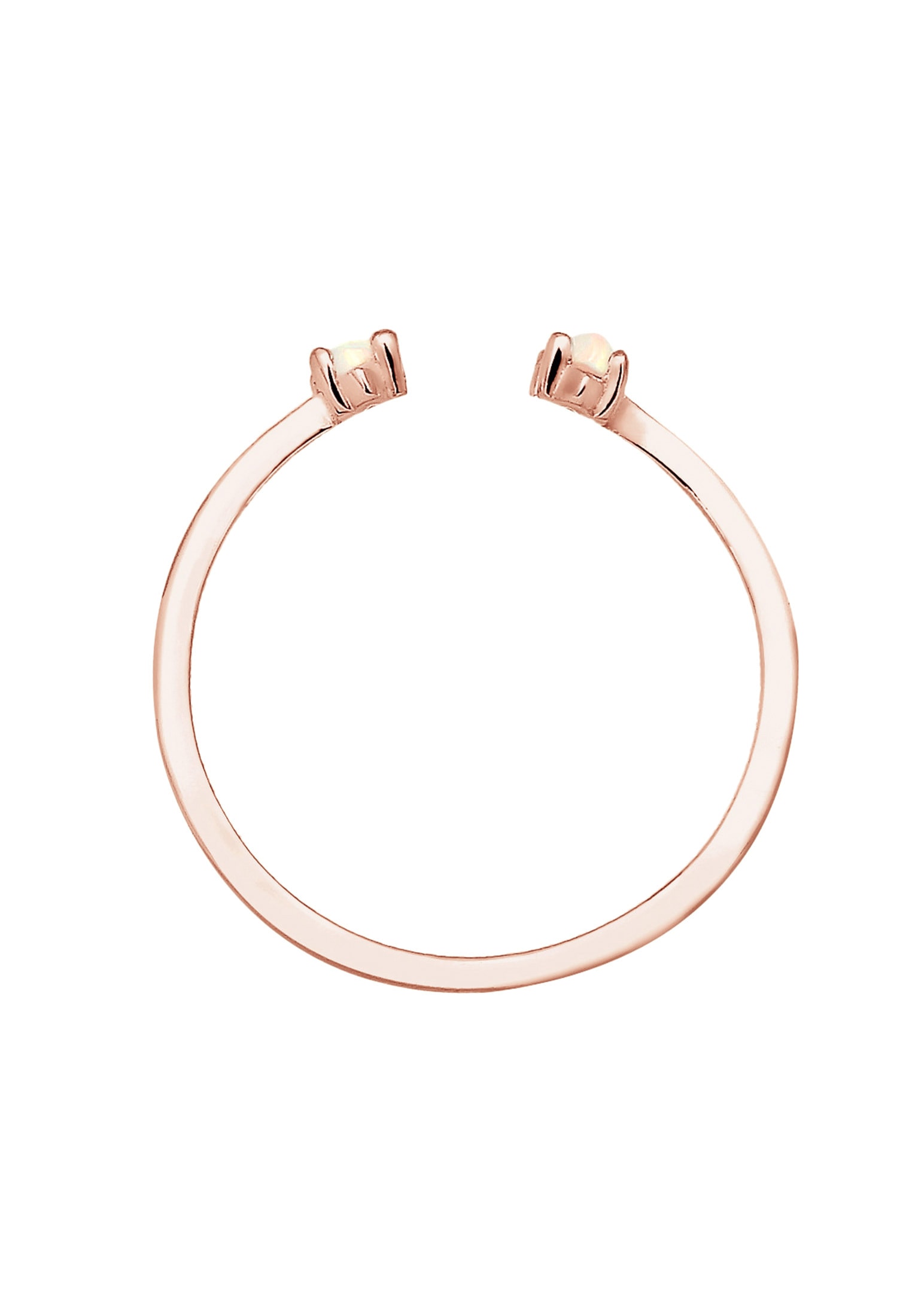 Elli Fingerring »mit Opal Oval Offen Verstellbar 925 Silber«