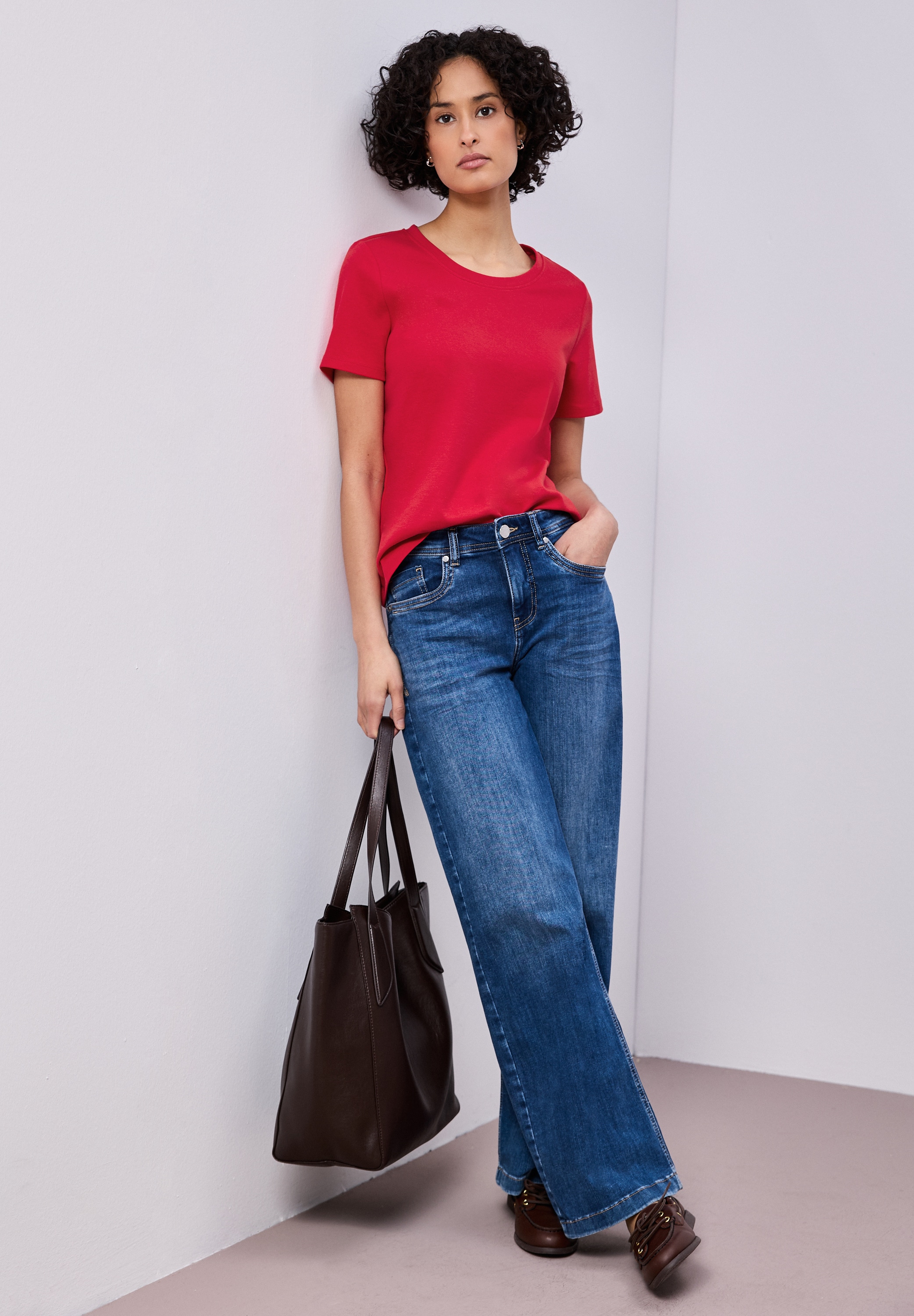 STREET ONE T-Shirt aus reiner Baumwolle günstig online kaufen