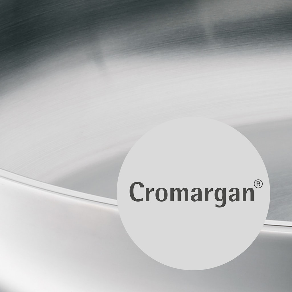 WMF Bratpfanne »Profi«, Cromargan® Edelstahl Rostfrei 18/10, (1 tlg.), unbeschichtet, ideal für scharfes Anbraten, Induktion