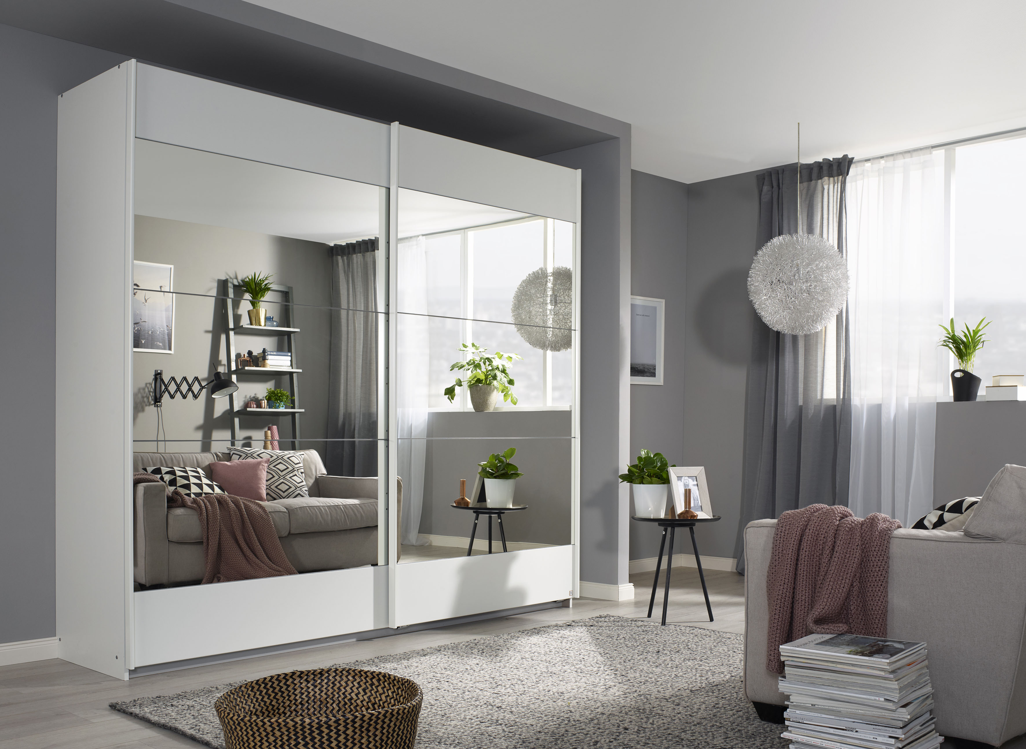 Thumbnail - rauch Schwebetürenschrank "Kleiderschrank Schrank Garderobe Wäscheschrank Ankleide MALIBU" in 5 Breiten, Höhe 210 cm, mi...