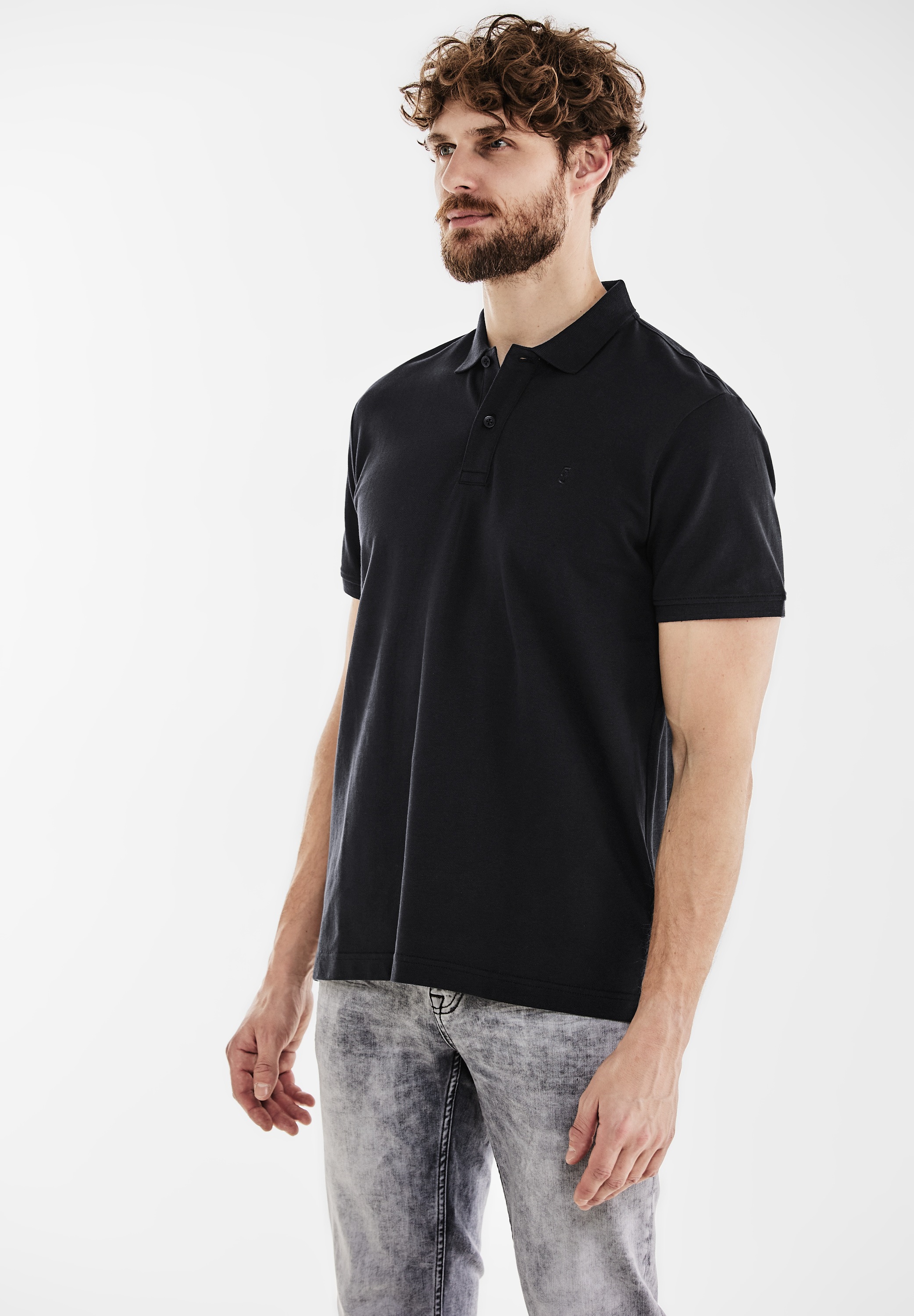 STREET ONE MEN Poloshirt, in Unifarbe