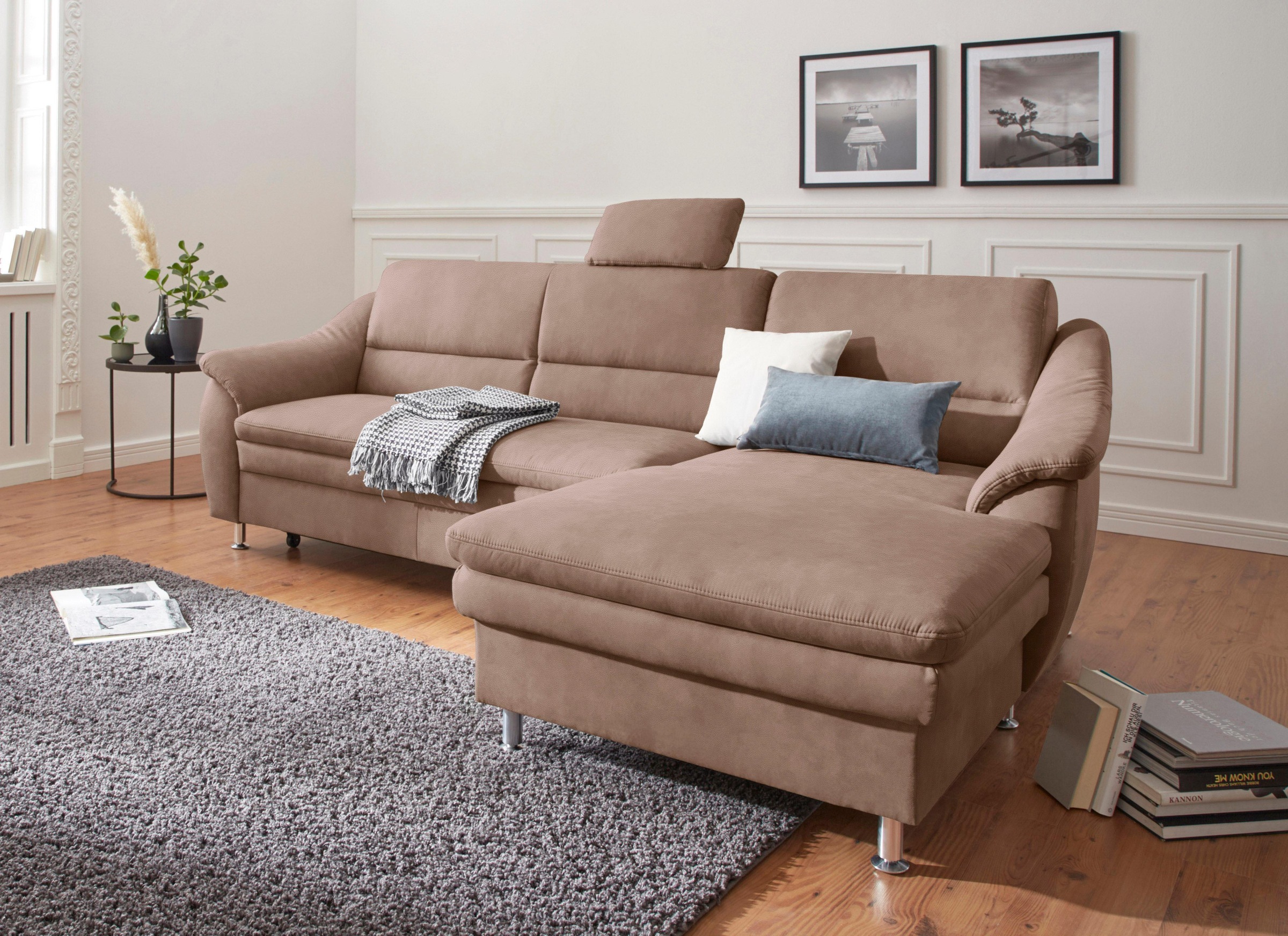 sit&more Ecksofa "Cardoso L-Form" mit Federkern, wahlweise mit Bettfunktion günstig online kaufen