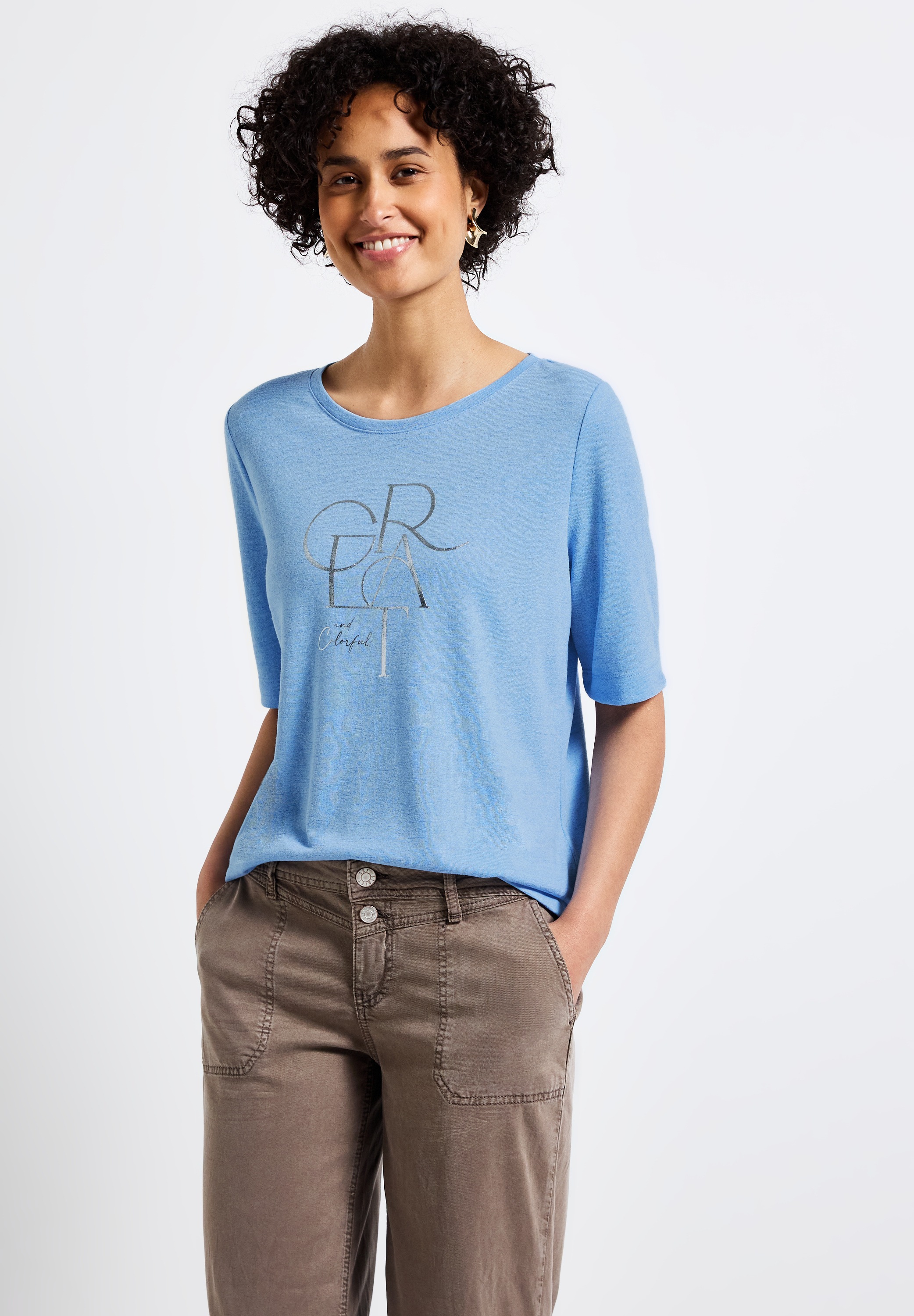 STREET ONE Rundhalsshirt, mit Rundhalsausschnitt günstig online kaufen