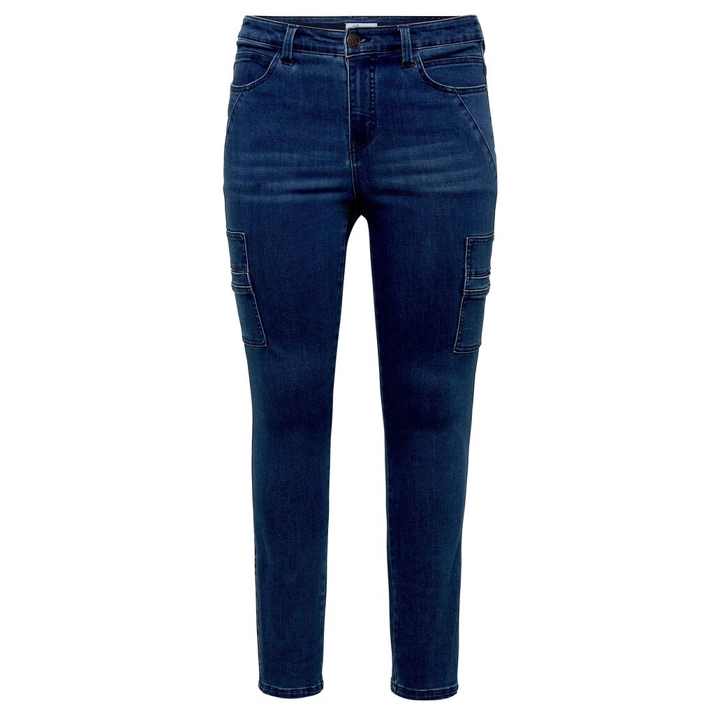 Damenmode Jeans Sheego Stretch-Jeans »sheego Jeans«, im Cargo-Stil, aus Powerstretch dark-blue-denim